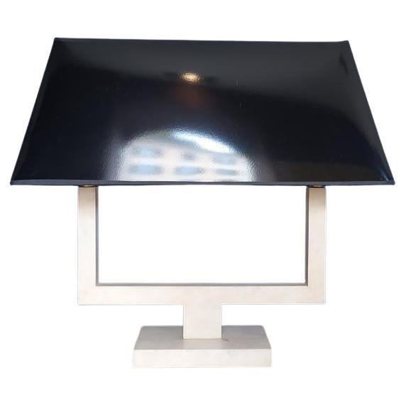 Lampe de bureau en parchemin conçue par Michel Leo
