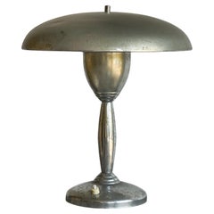 Table Lamp in Patinated and Chrome Plated Brass 1950s