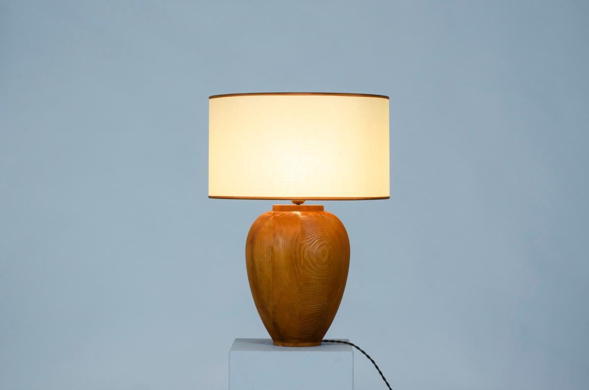 Table lamp in pine 1960 For Sale 6