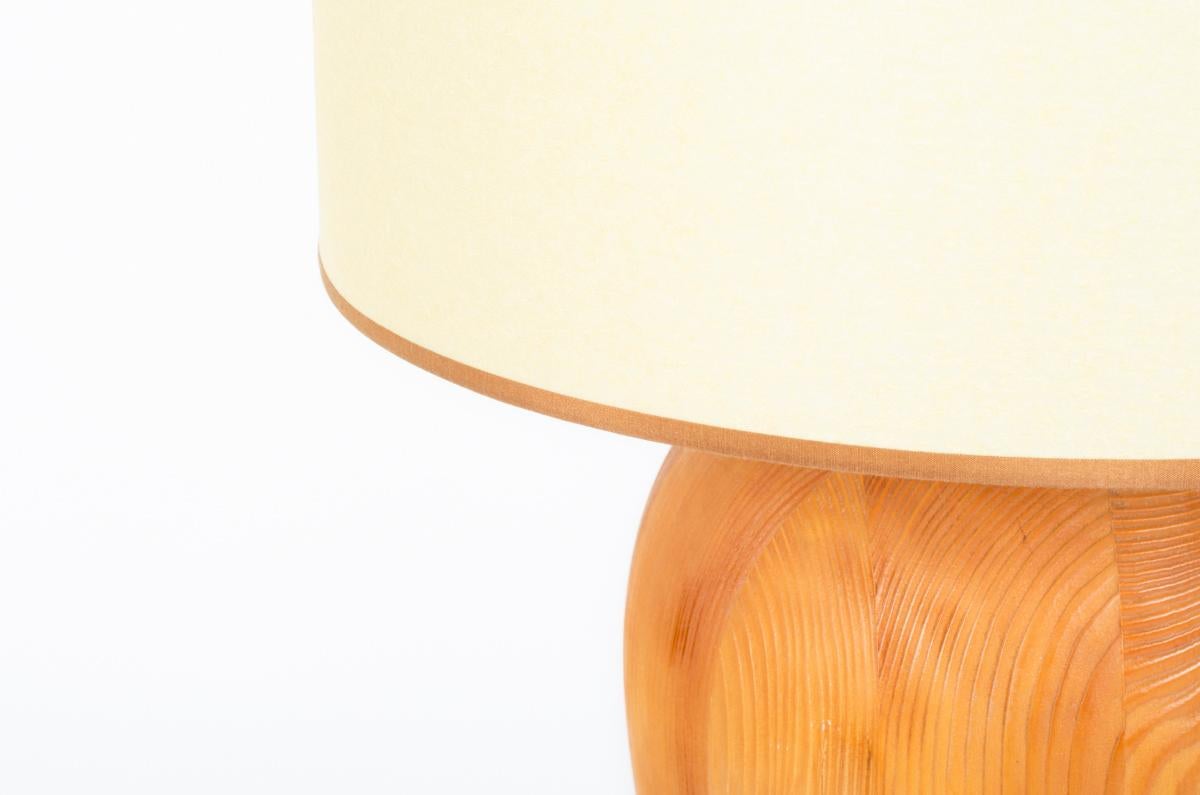 Table lamp in pine 1960 For Sale 1