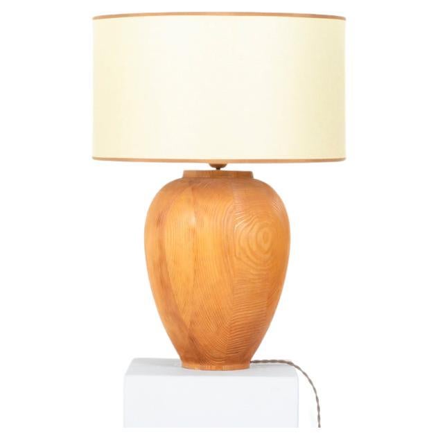 Table lamp in pine 1960 For Sale