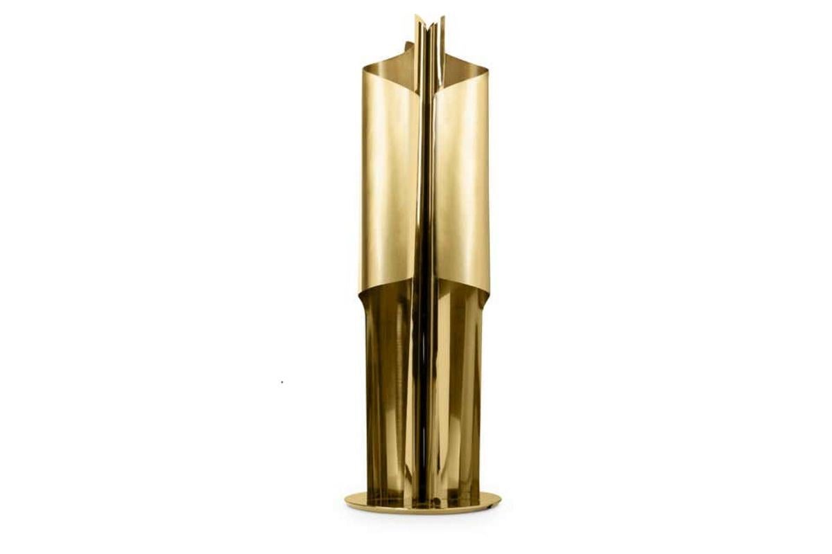 Contemporary Table Lamp in Polished Brass For Sale