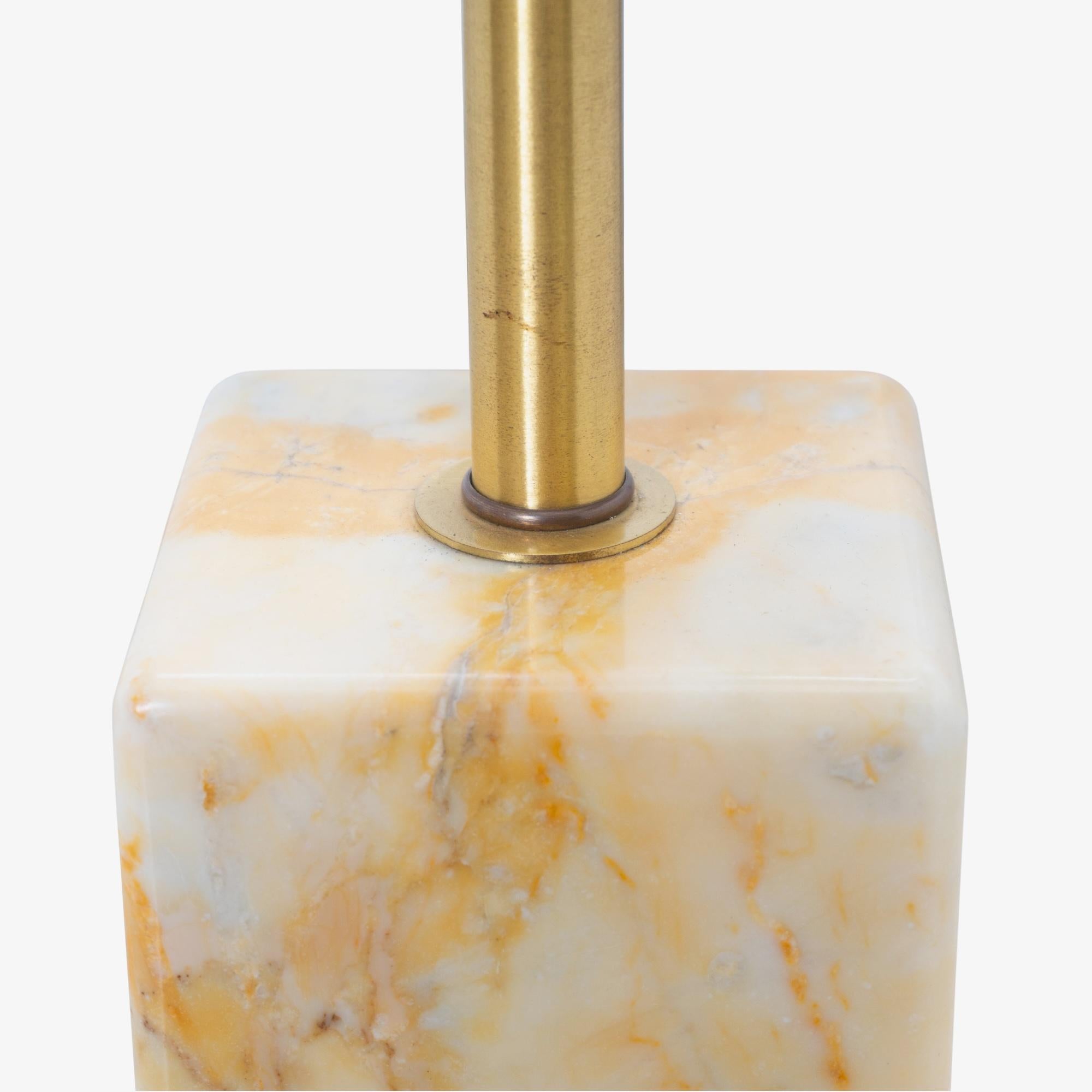 American Table Lamp in Siena Marble by Nessen Studios For Sale
