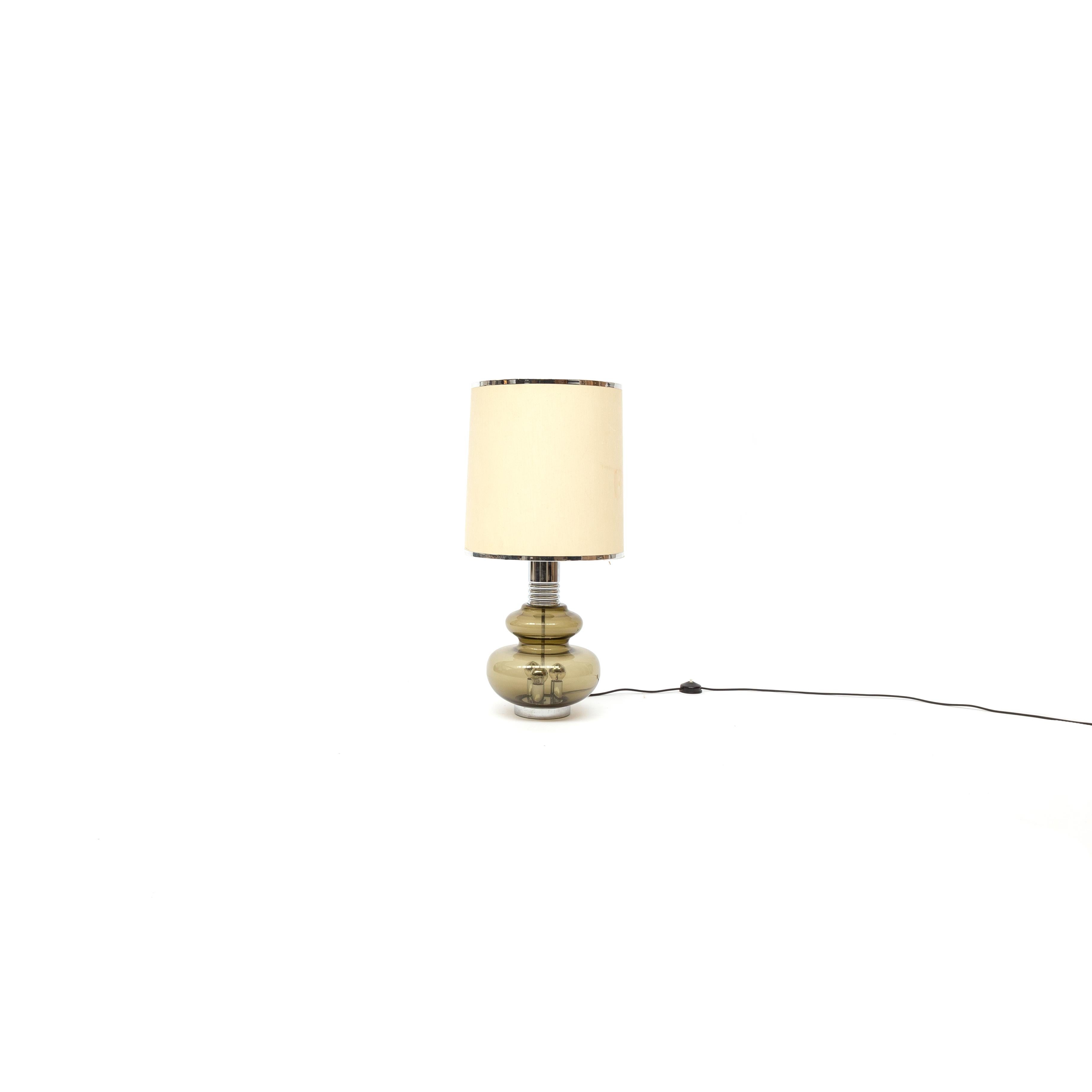 Table Lamp In Smoked Glass By Doria Leuchten, 1960s 4