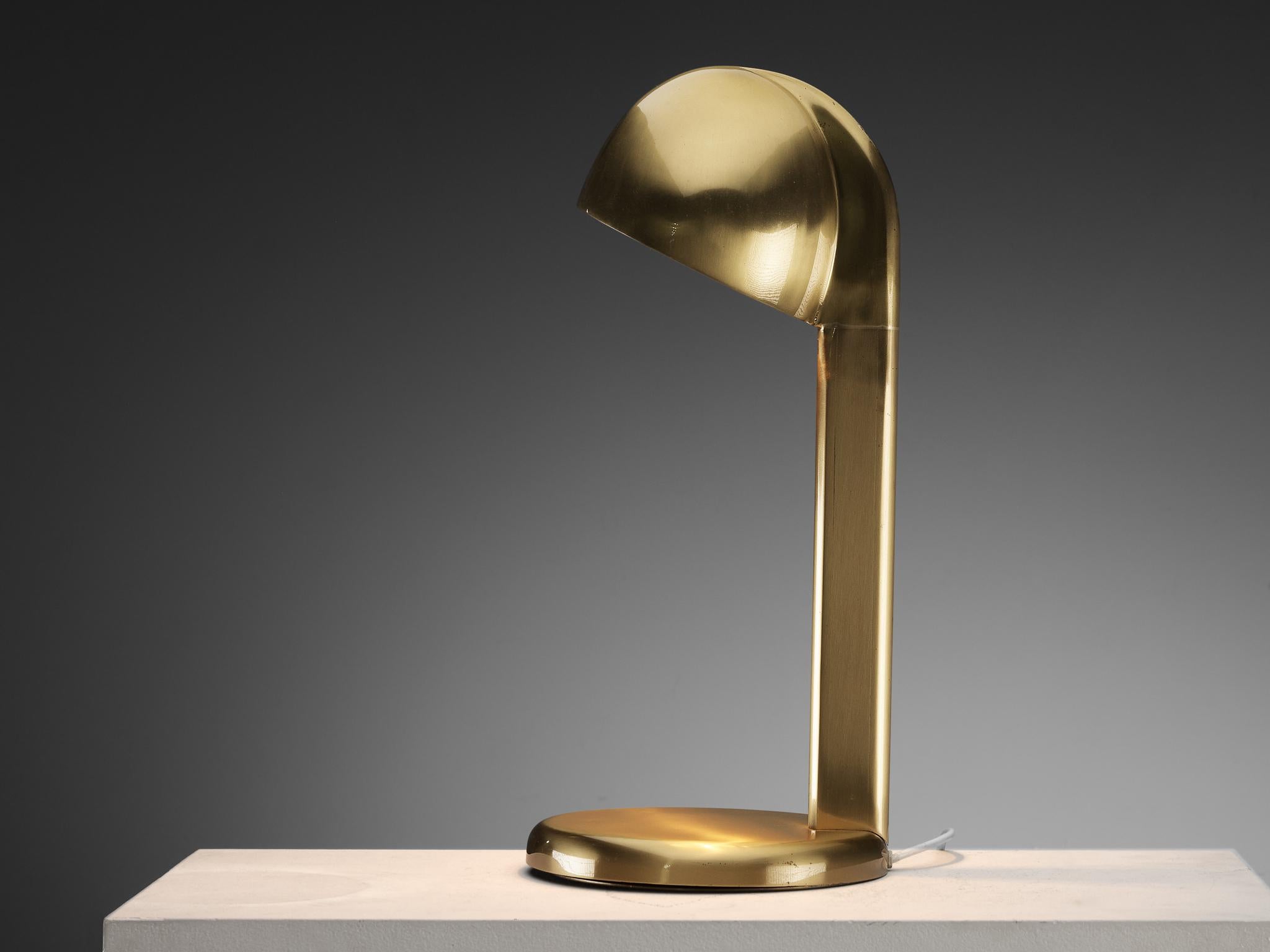 Table Lamp in Solid Brass  In Good Condition For Sale In Waalwijk, NL