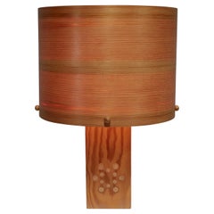 Table Lamp in Solid Pine from the Swedish Company Pileprodukter, 1970s