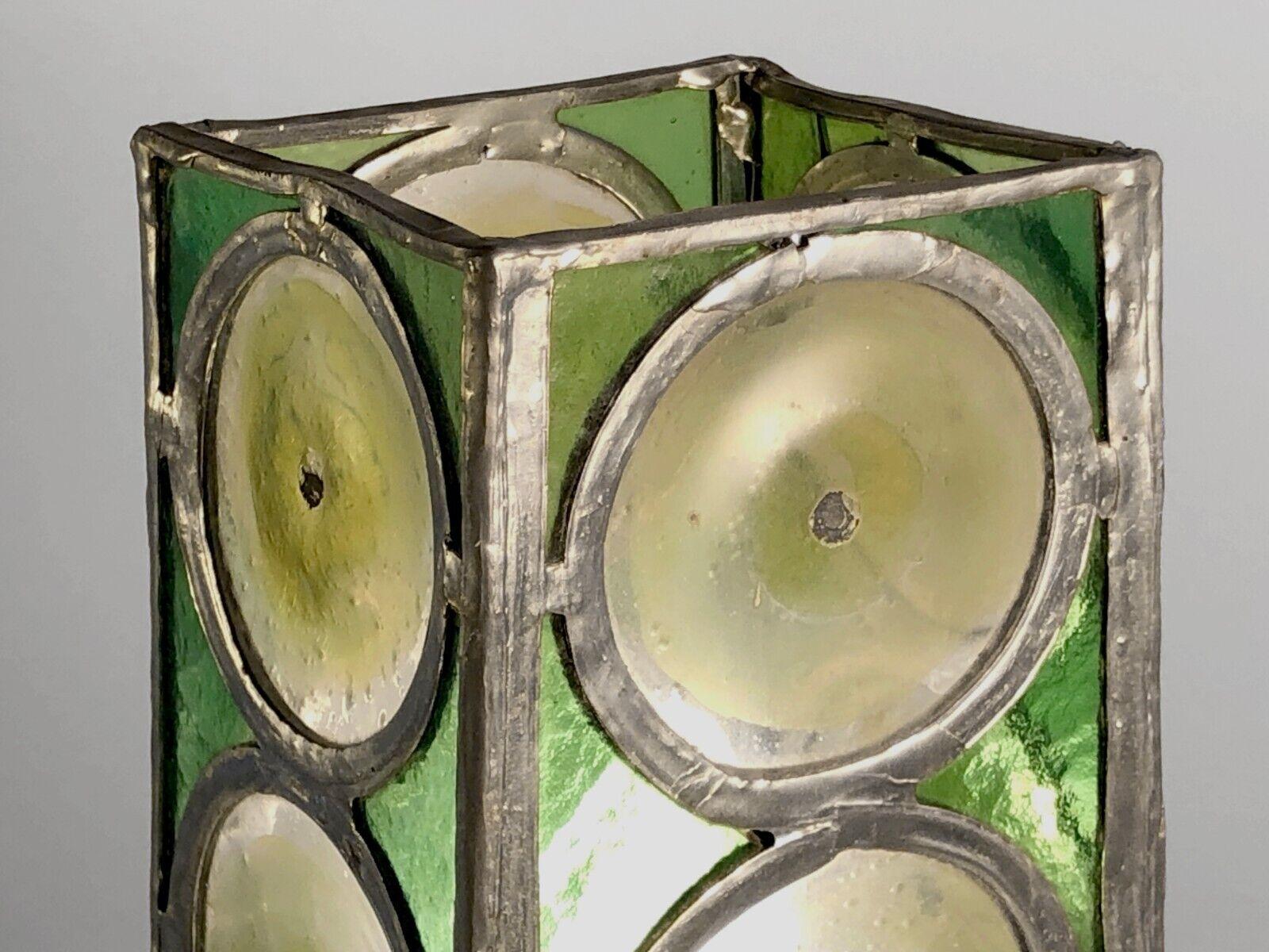 Mid-20th Century A RUSTIC MODERN Iron & Glass TABLE LAMP by ARTISANS DU LOIR & CHER, France 1960 For Sale