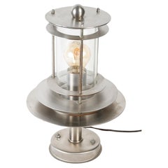 Vintage Table Lamp in Steel, 20th Century Work.