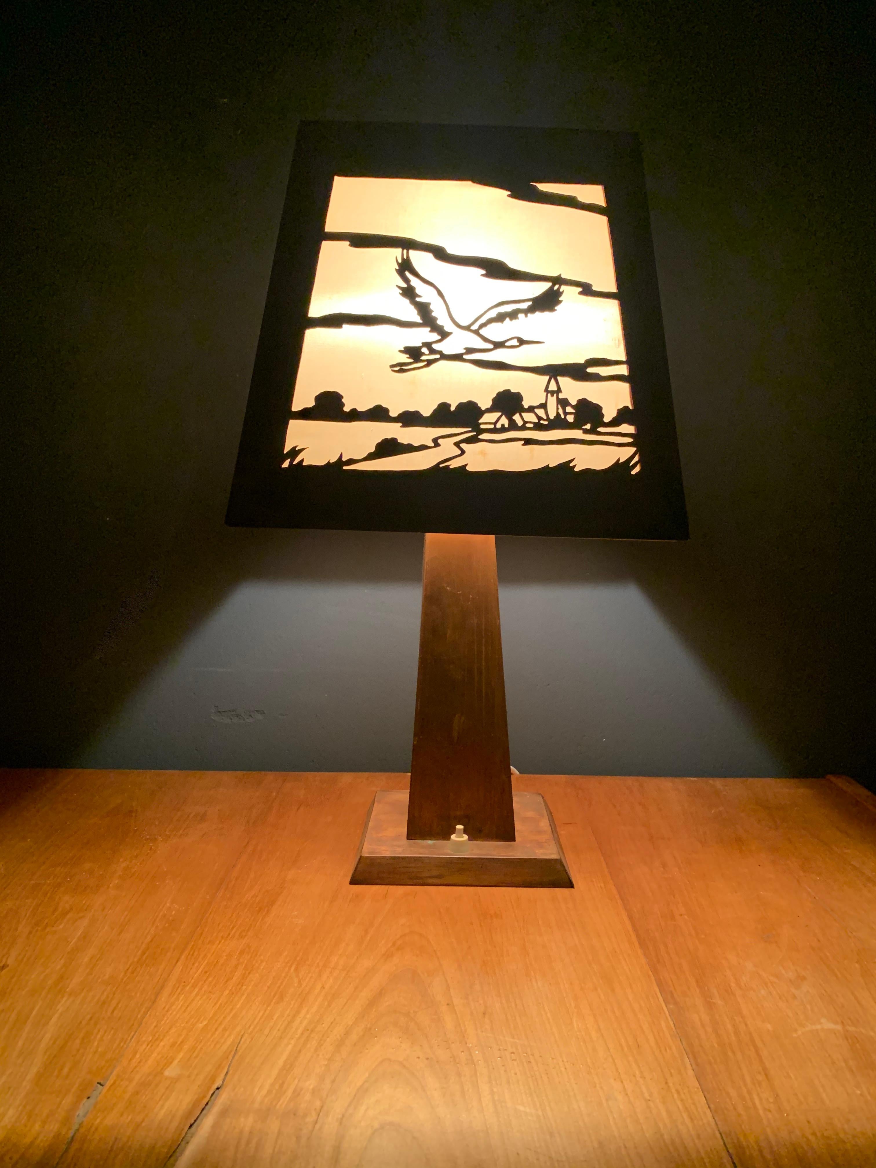 Table Lamp in the Manner of Charles Limbert For Sale 4