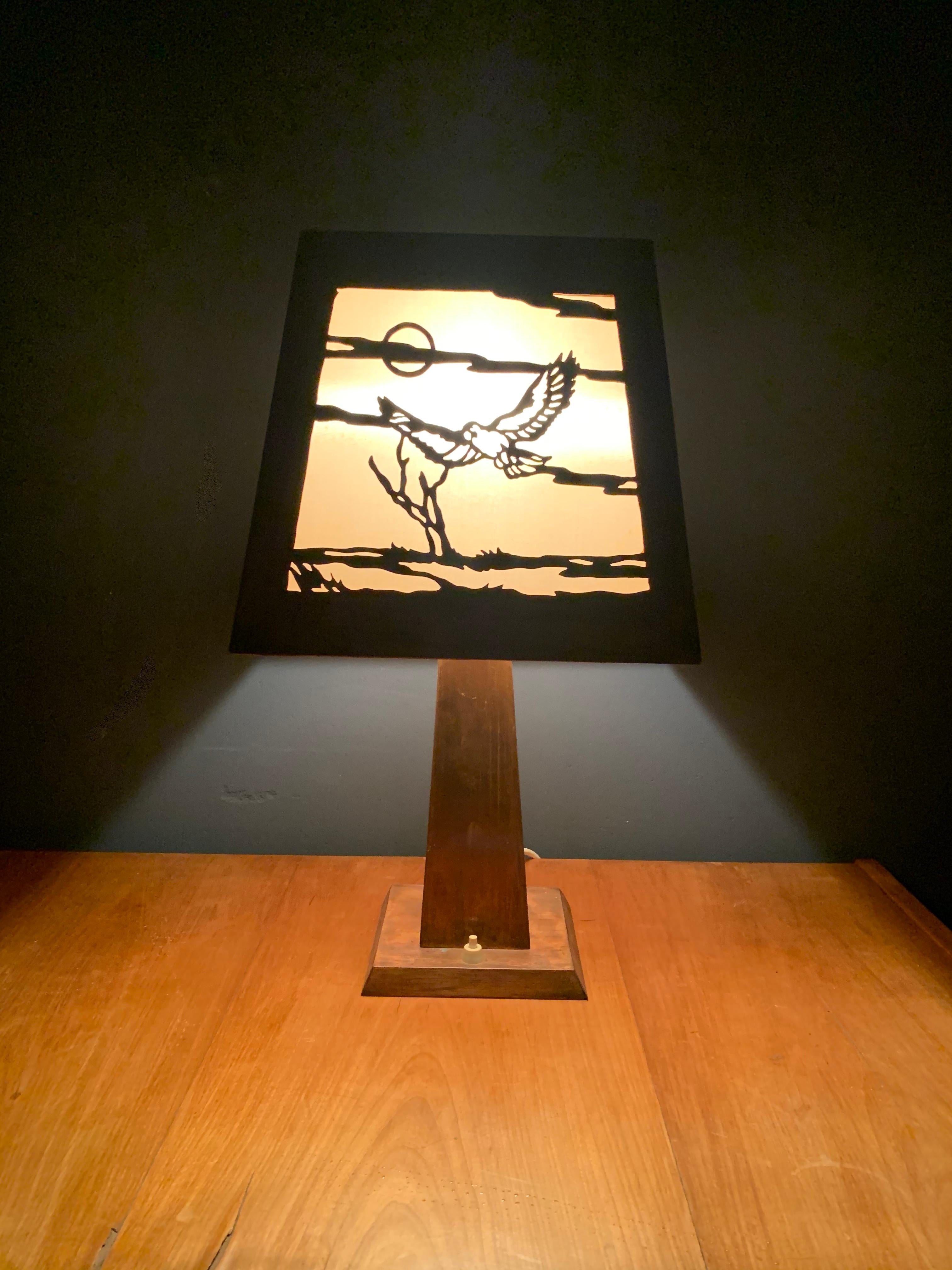 Table Lamp in the Manner of Charles Limbert For Sale 5