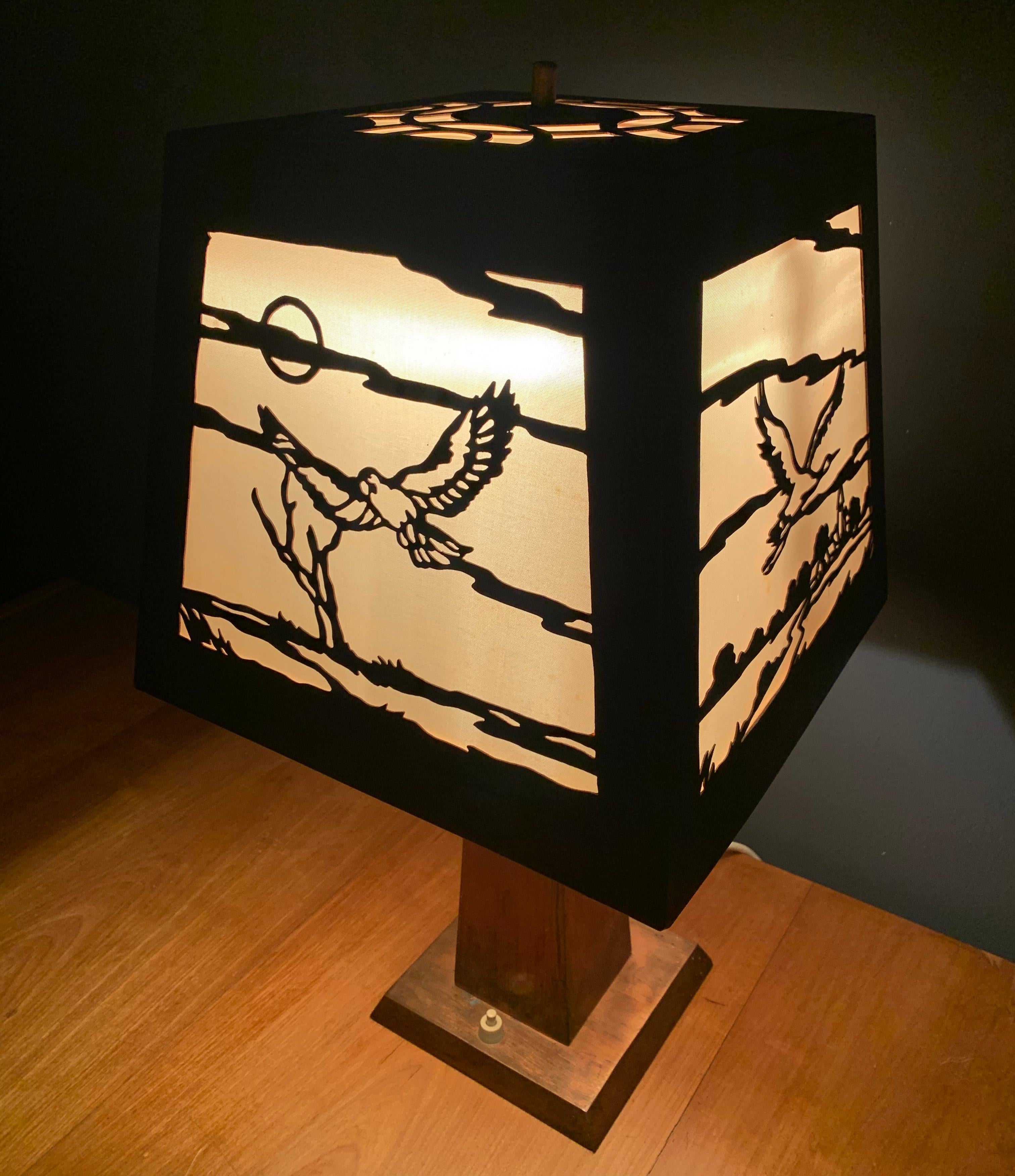 Table Lamp in the Manner of Charles Limbert For Sale 7