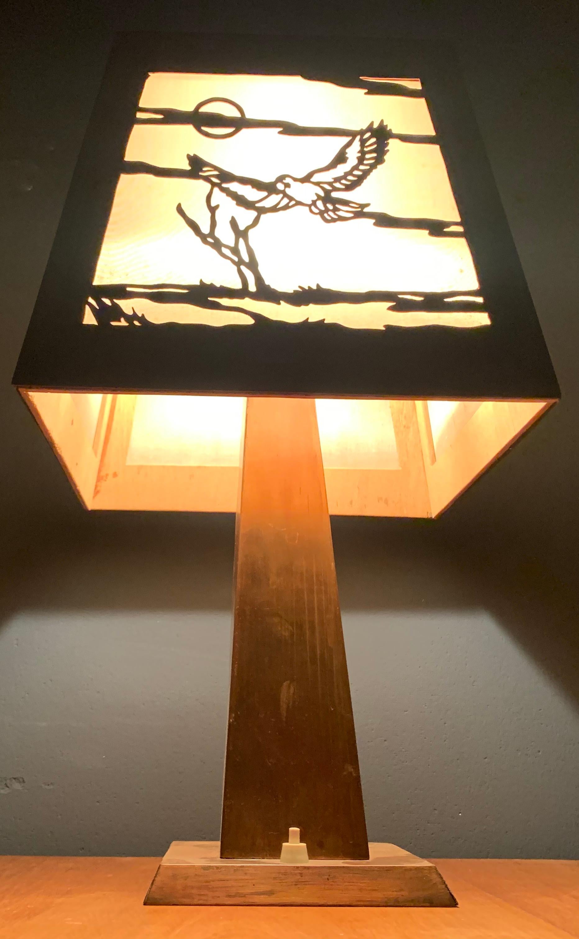 Table Lamp in the Manner of Charles Limbert For Sale 8
