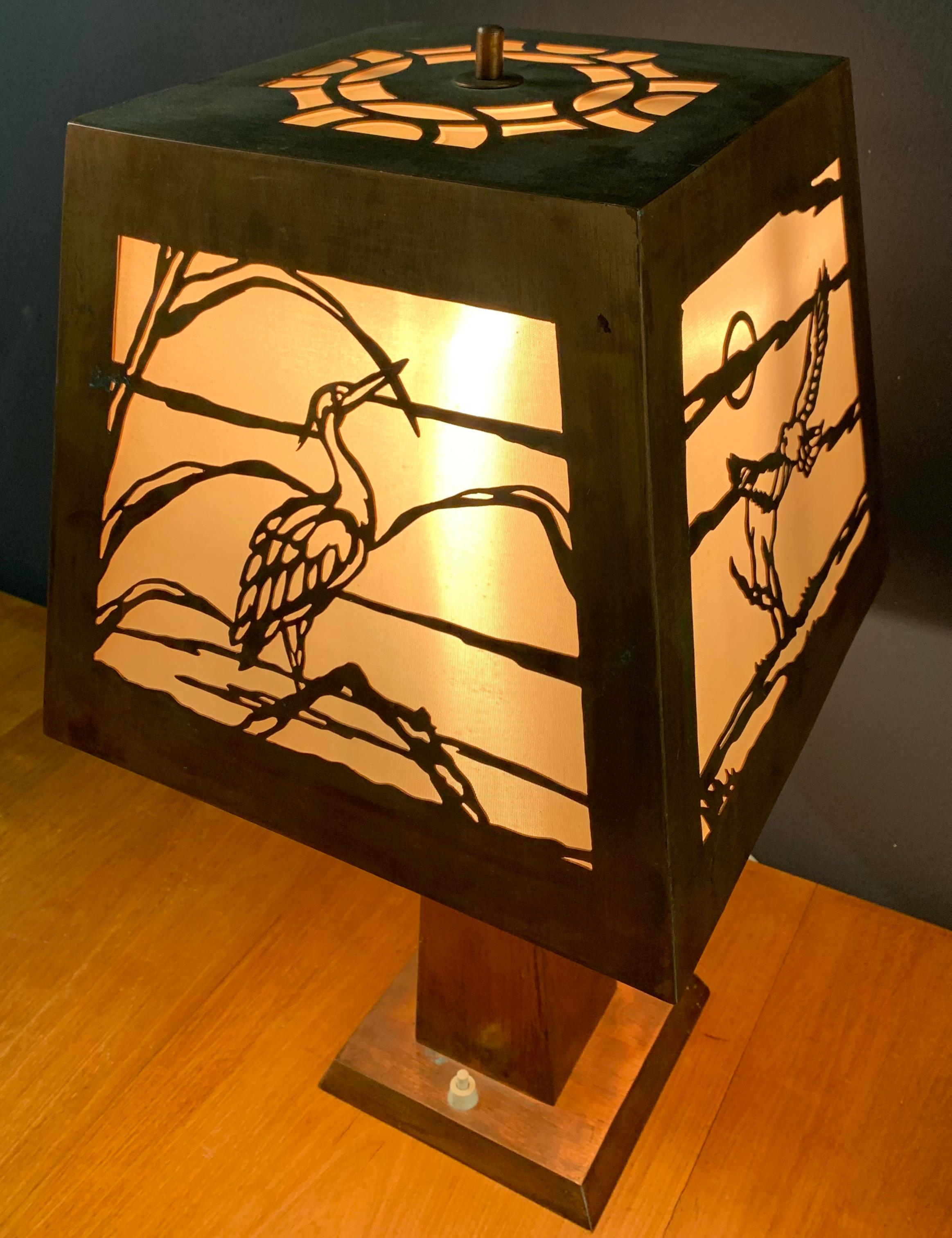 Table Lamp in the Manner of Charles Limbert For Sale 1