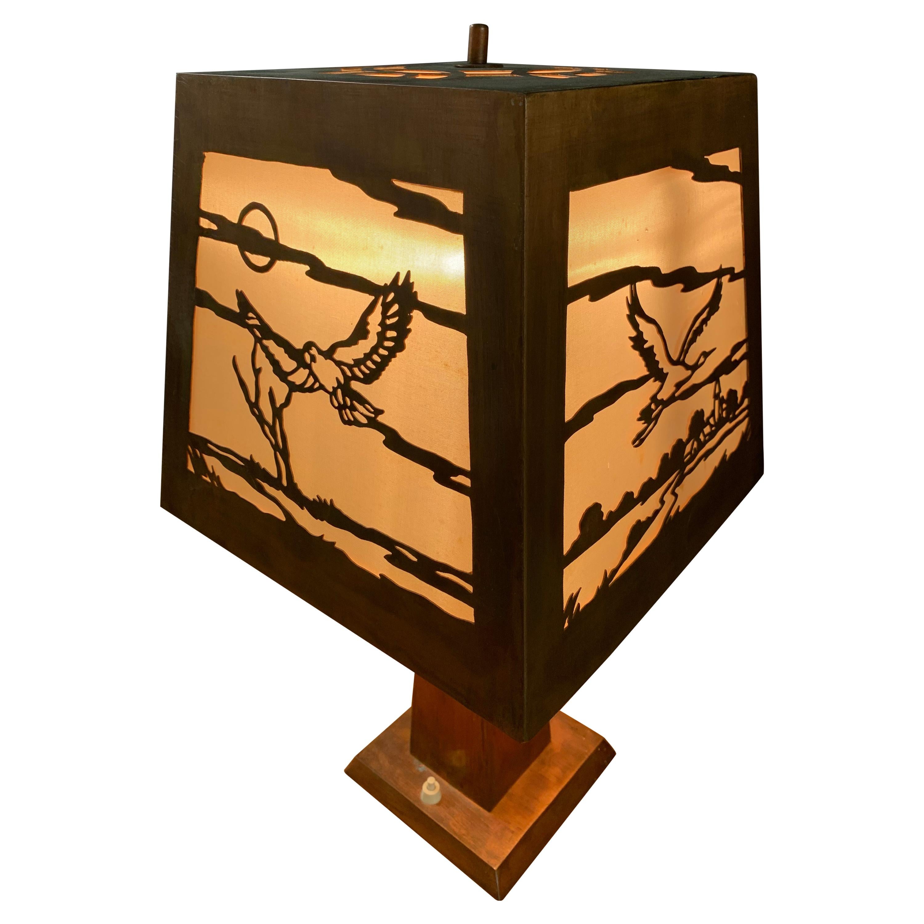 Table Lamp in the Manner of Charles Limbert For Sale