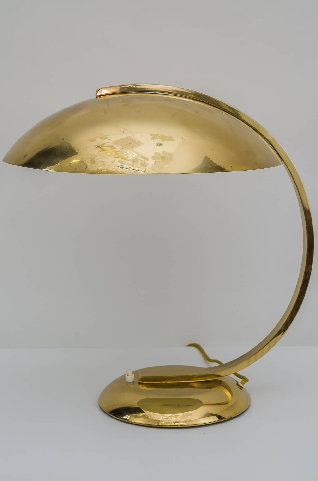 Brass Table Lamp in the Style of Christian Dell