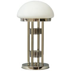 Table Lamp in the Style of Jugendstil 'nickel'