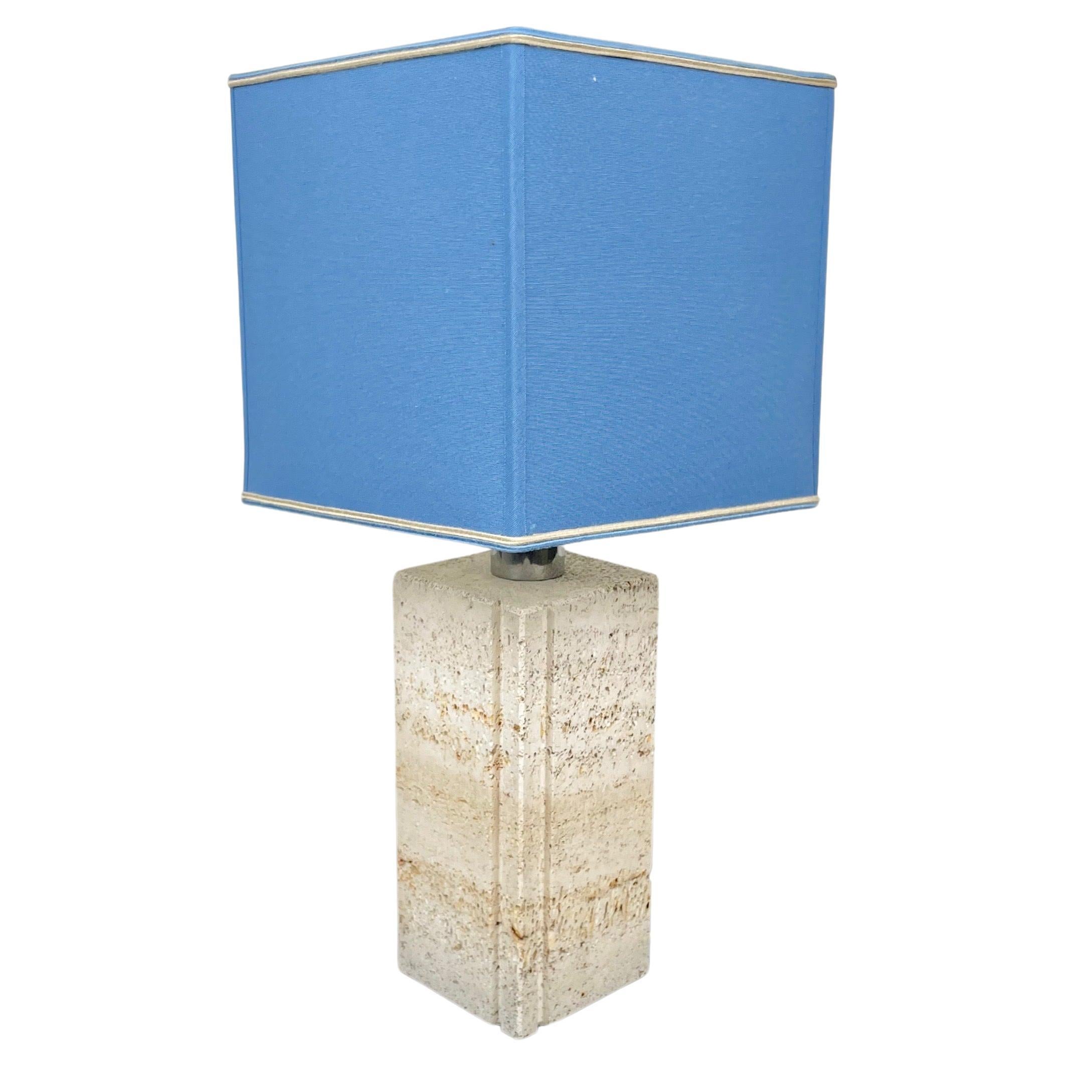 Table Lamp in Travertine by Fratelli Mannelli, Italy 1970s For Sale