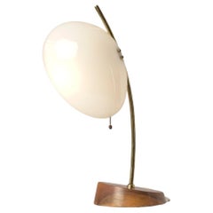 Vintage Table Lamp in Walnut and Plexiglass, Germany - 1955