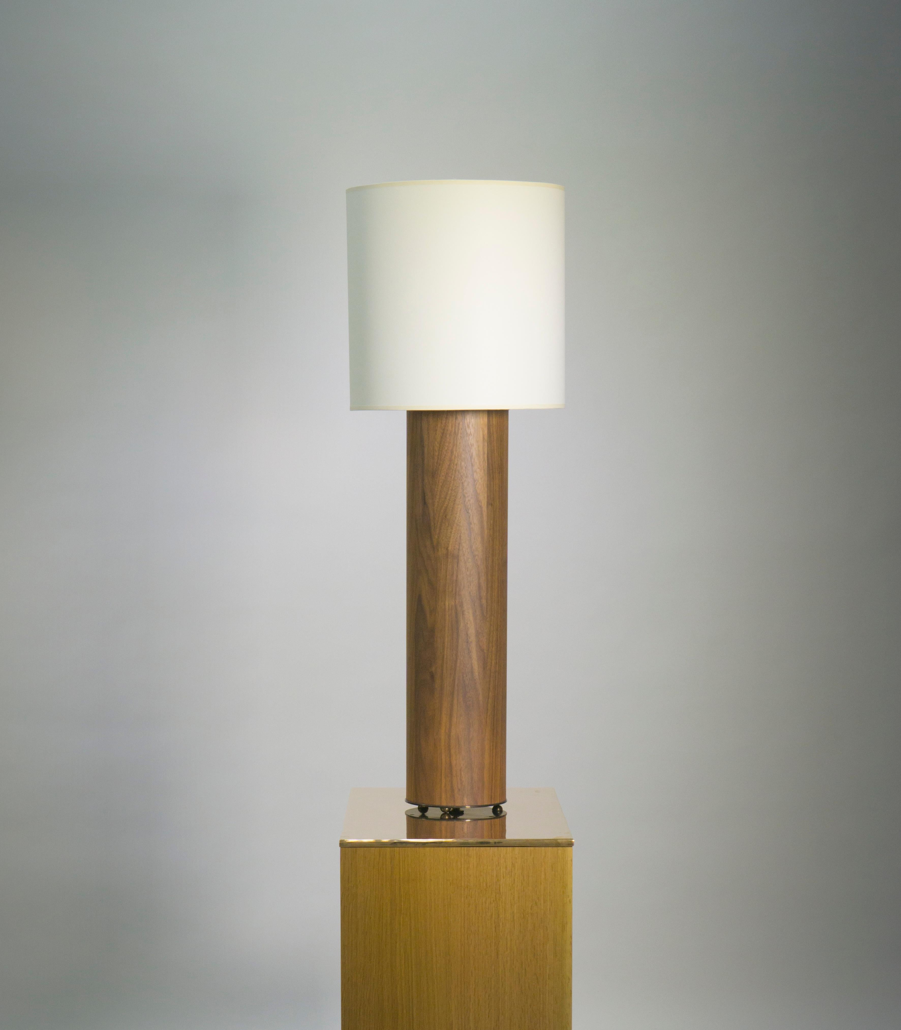 Table Lamp in Walnut by Tinatin Kilaberidze In Excellent Condition For Sale In New York, NY