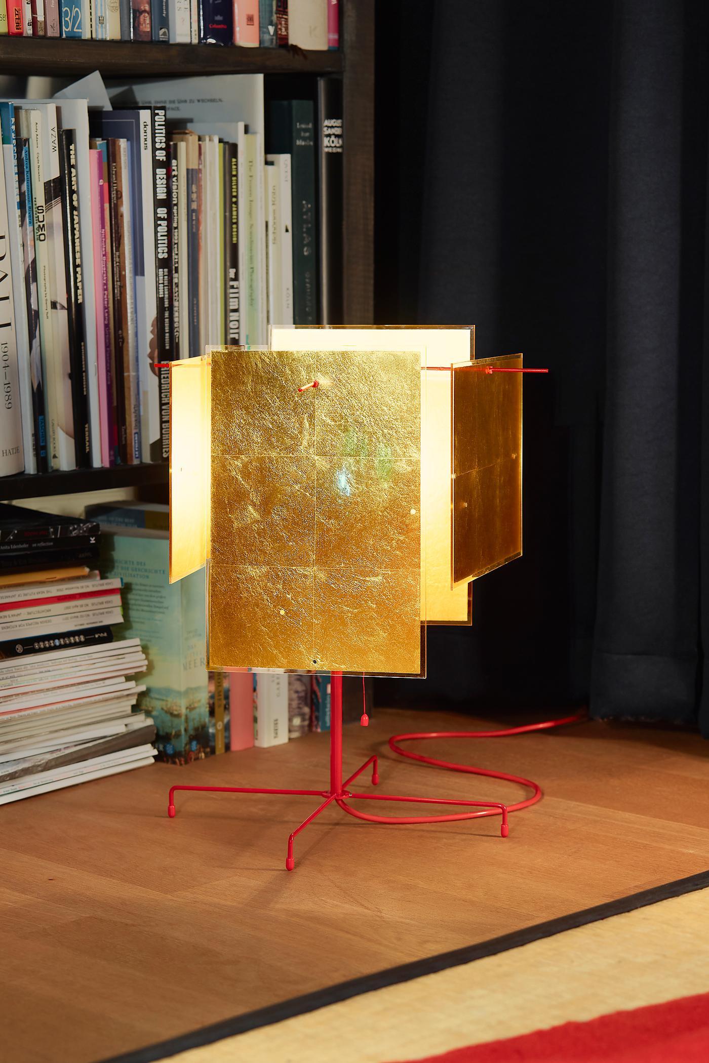 Contemporary Table lamp Ingo Maurer 24 Karat Blau T For Sale