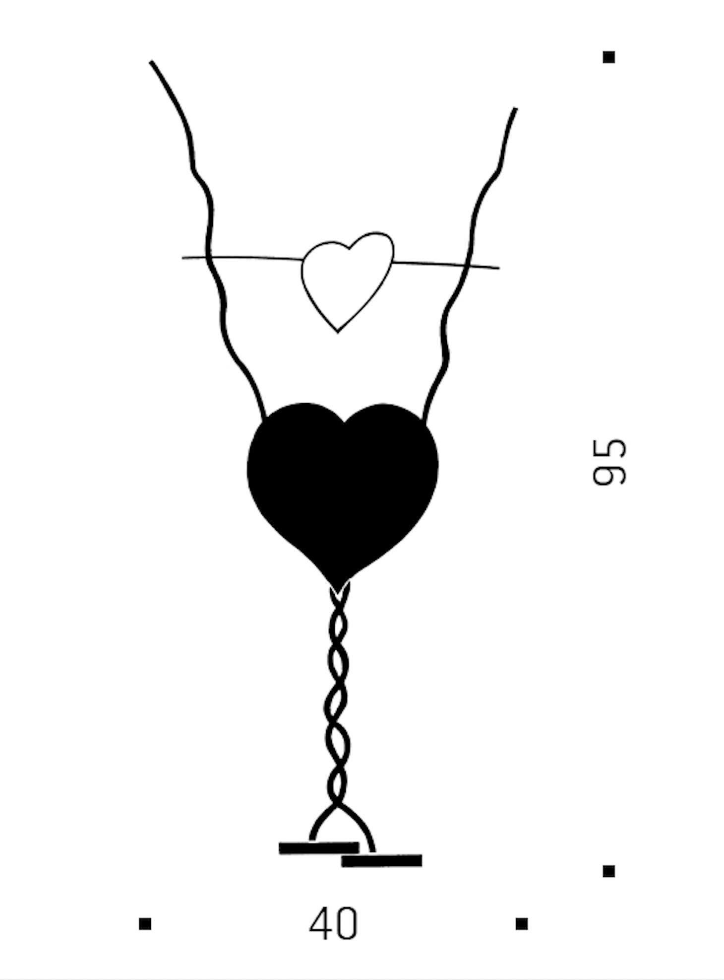 Métal Lampe à poser Ingo Maurer One From The Heart en vente