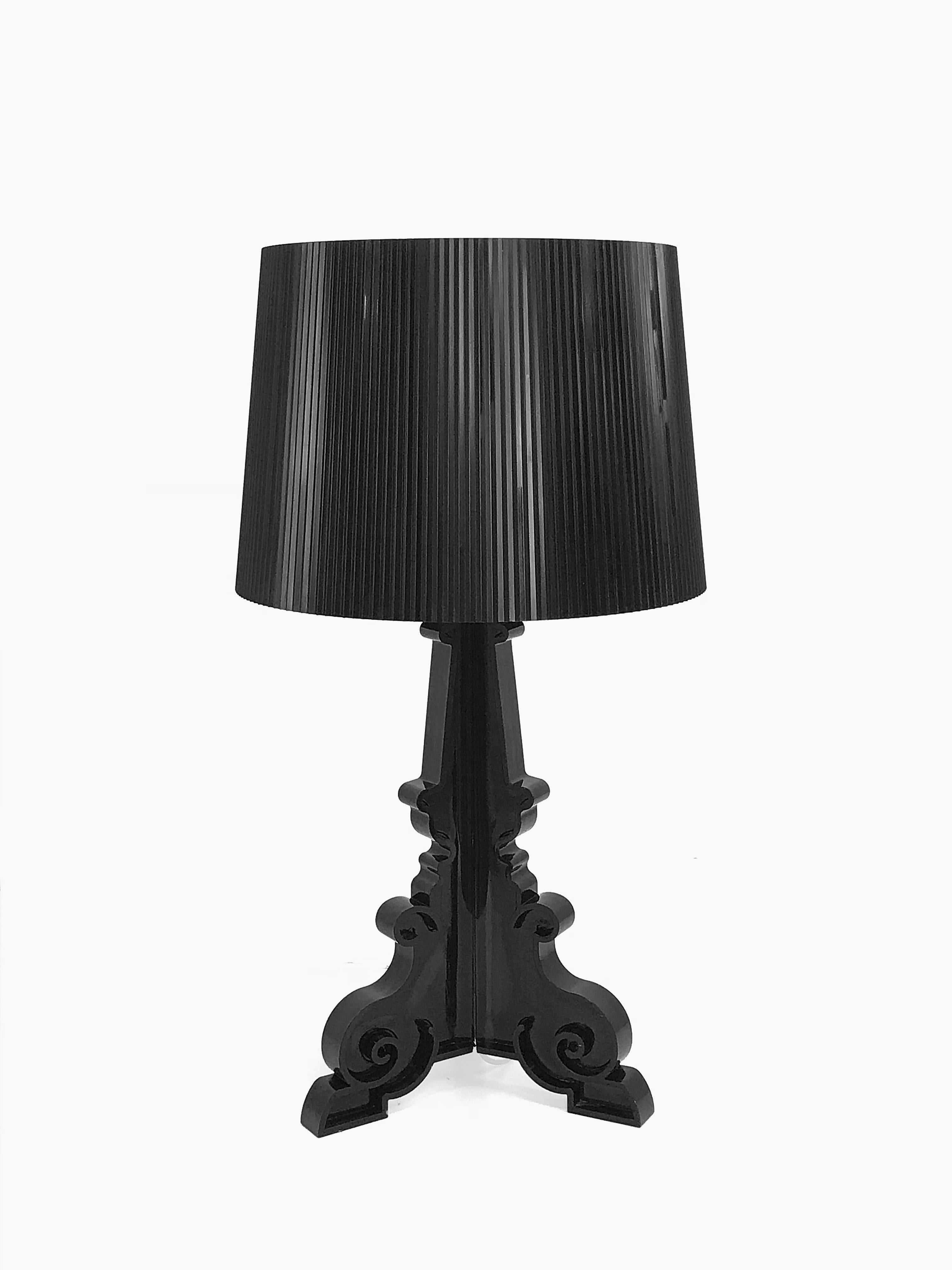 Acrylique Lampe de bureau Kartell Bourgie noire de Ferruccio Laviani