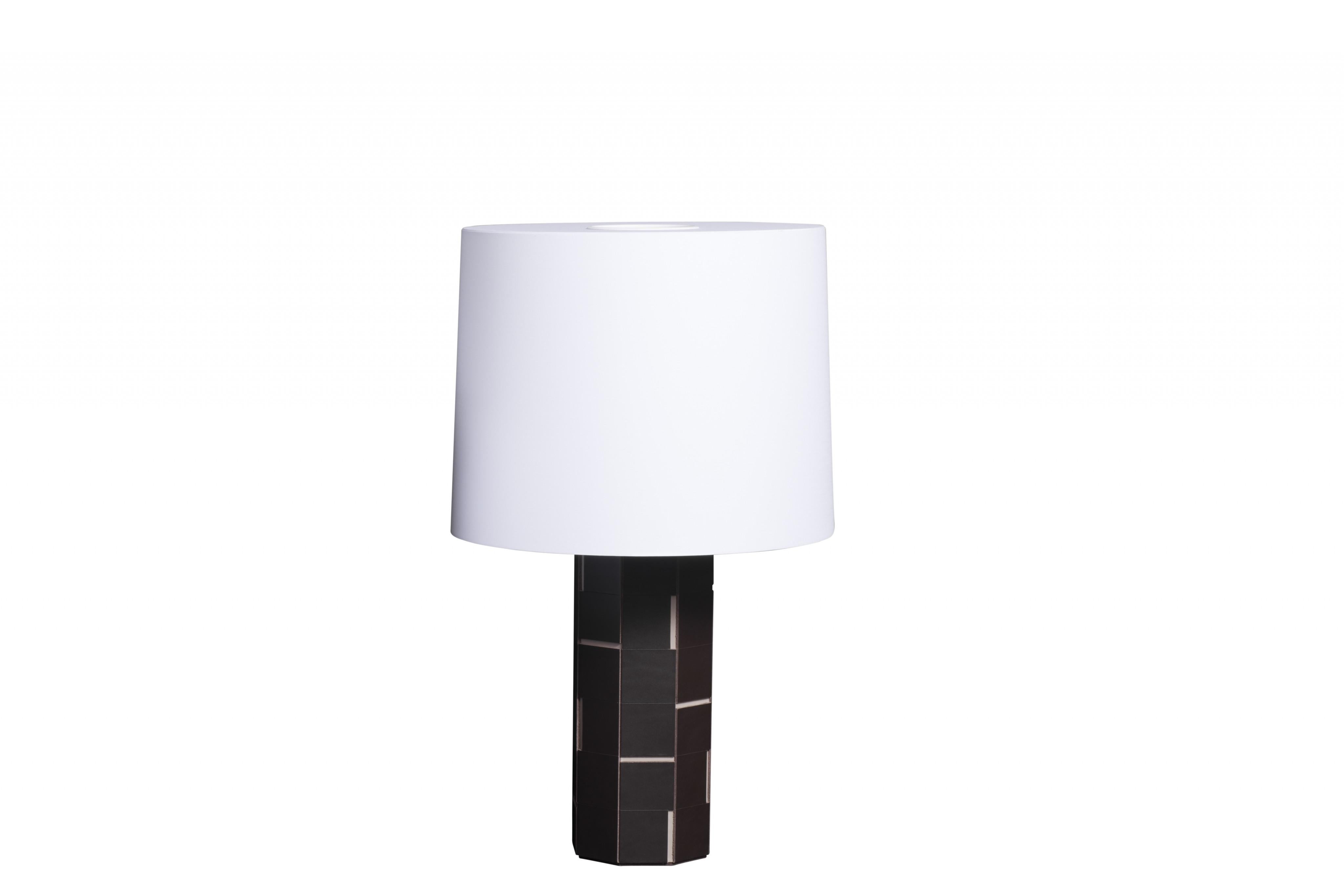 Table Lamp Leather Stephane Parmentier for Giobagnara Atari Table Lamp (Large)