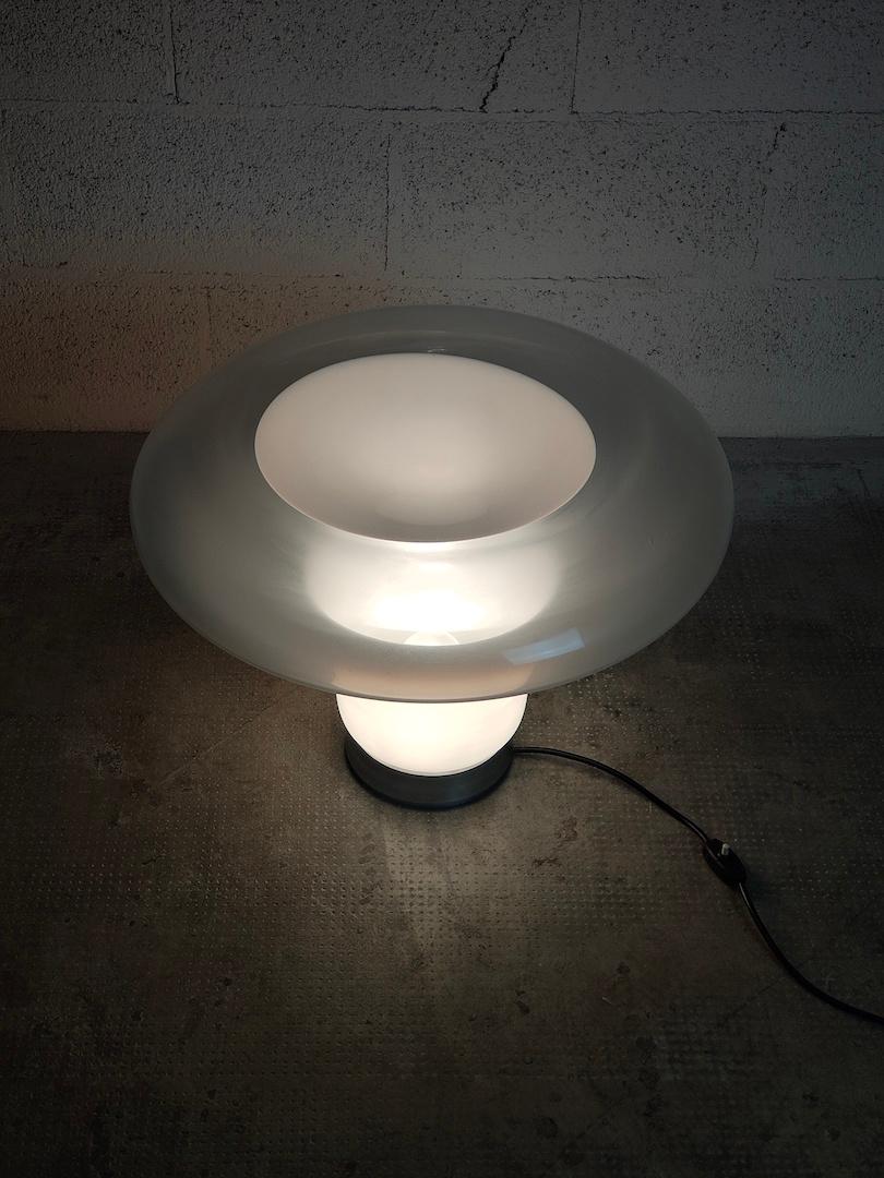Lampe de bureau Lesbo en verre soufflé d'Angelo Mangiarotti pour Artemide, années 70 en vente 4