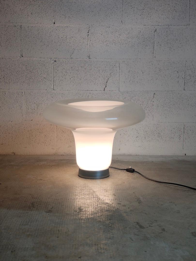 Table Lamp Lesbo in Blown Glass by Angelo Mangiarotti for Artemide 70s For Sale 7