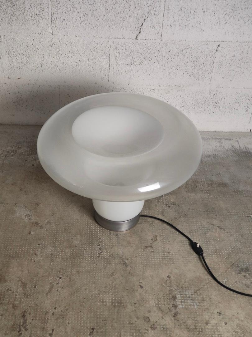 Fin du 20e siècle Lampe de bureau Lesbo en verre soufflé d'Angelo Mangiarotti pour Artemide, années 70 en vente