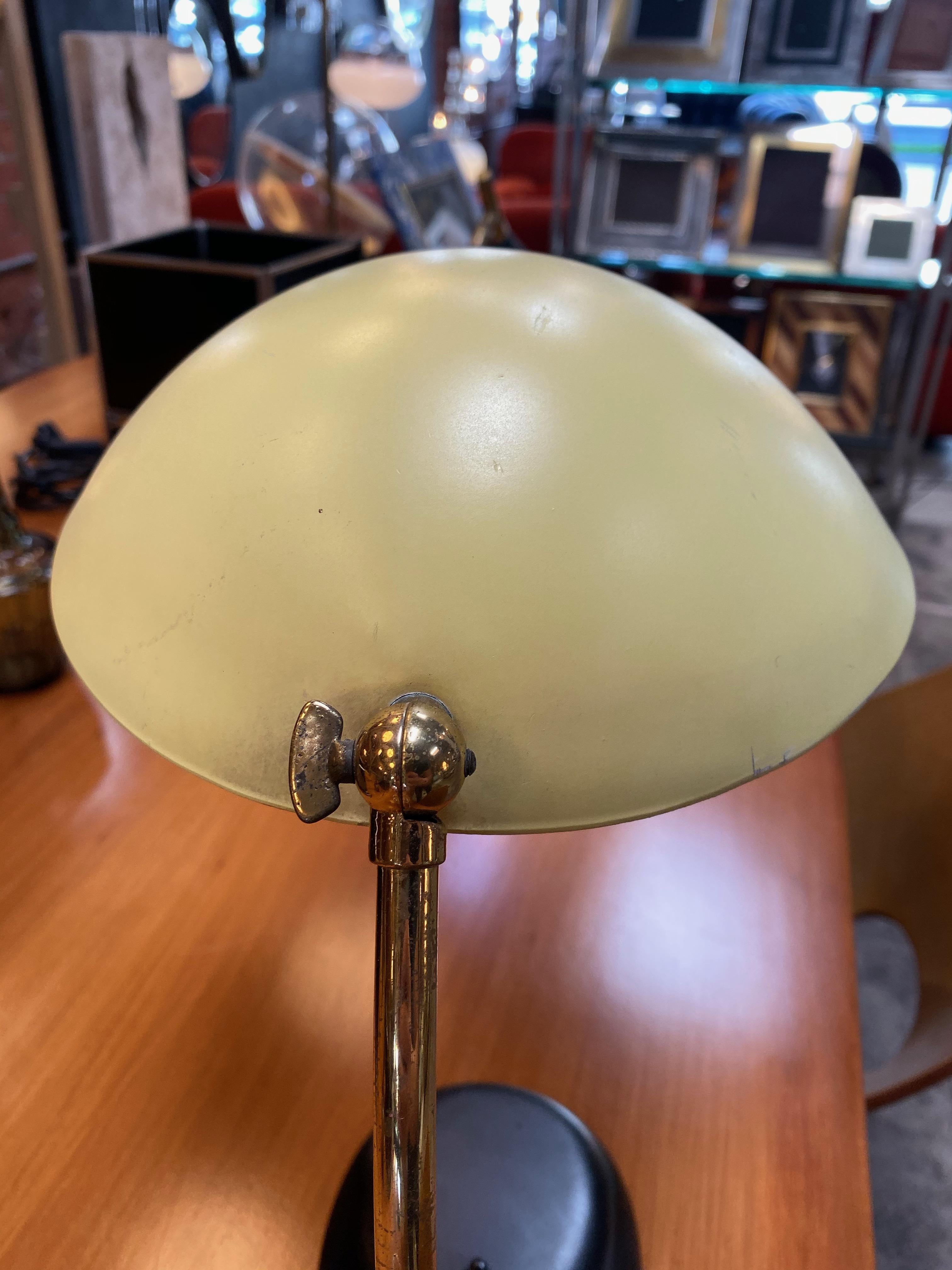 Lacquered Table Lamp Light Yellow by Gebrüder Cosack, Germany, 1950s For Sale