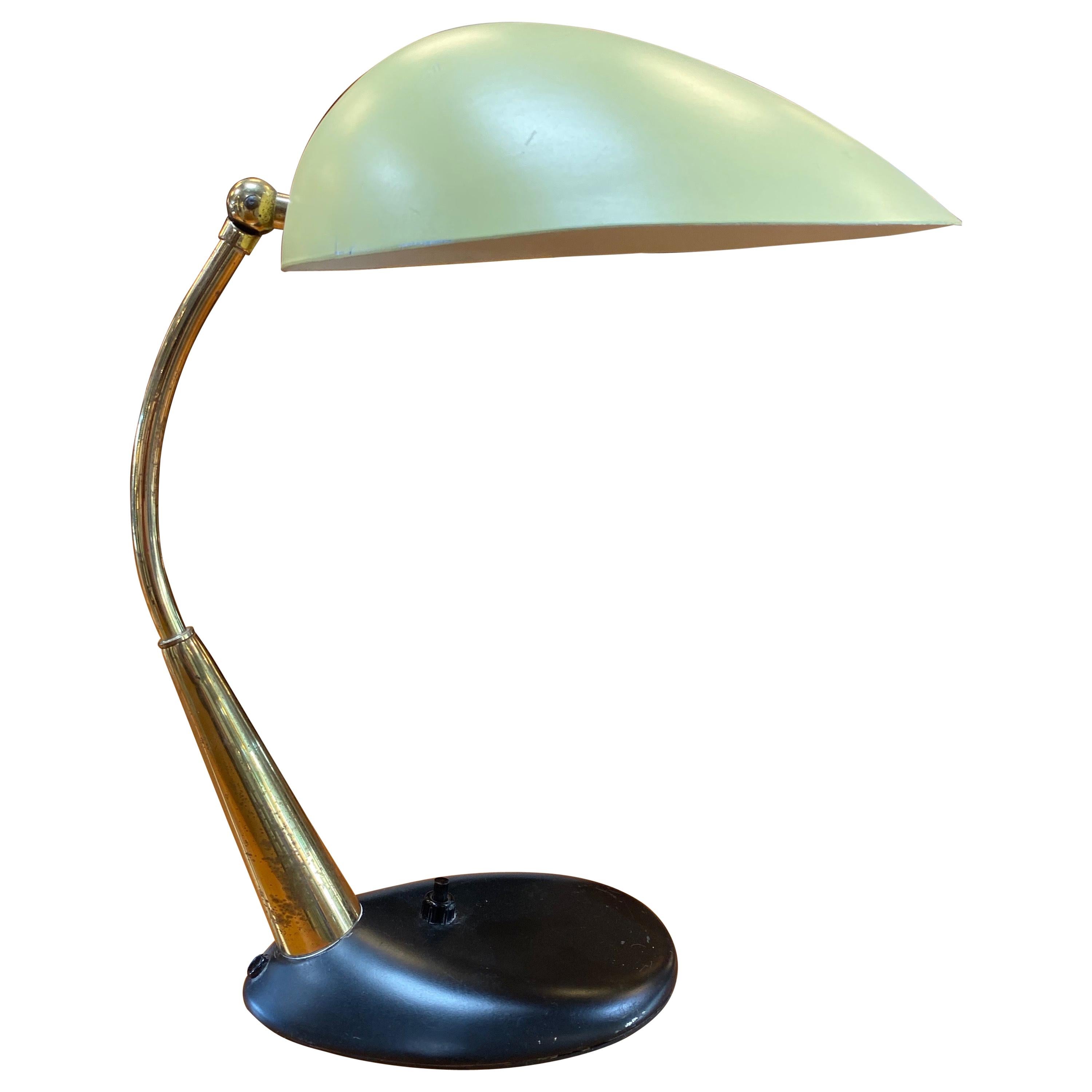 Hellgelbe Tischlampe von Gebrüder Cosack, Deutschland, 1950er Jahre im Angebot