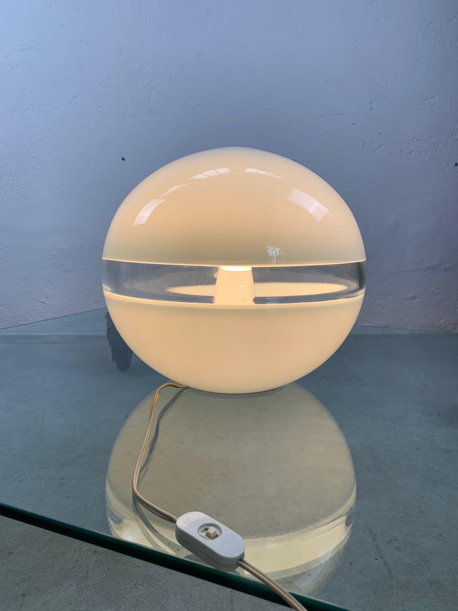 Glass table lamp LT 231 by Carlo Nason for Mazzega, Italy, 1970s In Excellent Condition In Milano, IT