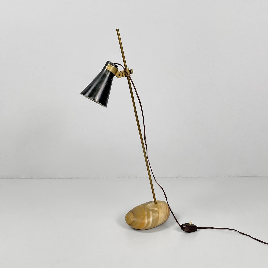 Ottone Lampada da tavolo LTA1 Sasso di Luigi Caccia Dominioni per Azucena, anni '50 in vendita