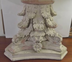 Table Lamp Made from a NYC Building Architectural Support Capitol