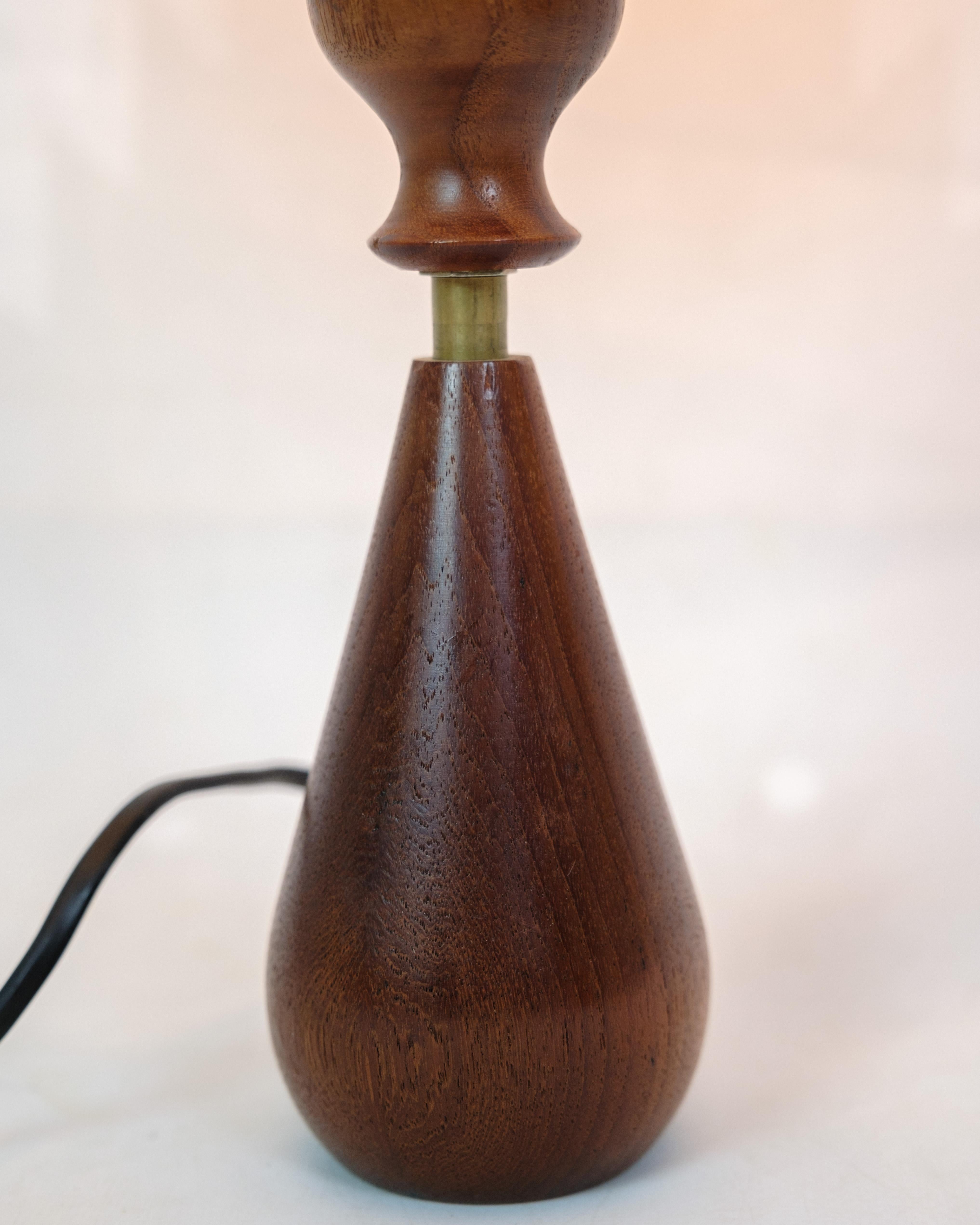 Table Lamp Made In Teak, Danish Design From 1960s In Good Condition For Sale In Lejre, DK