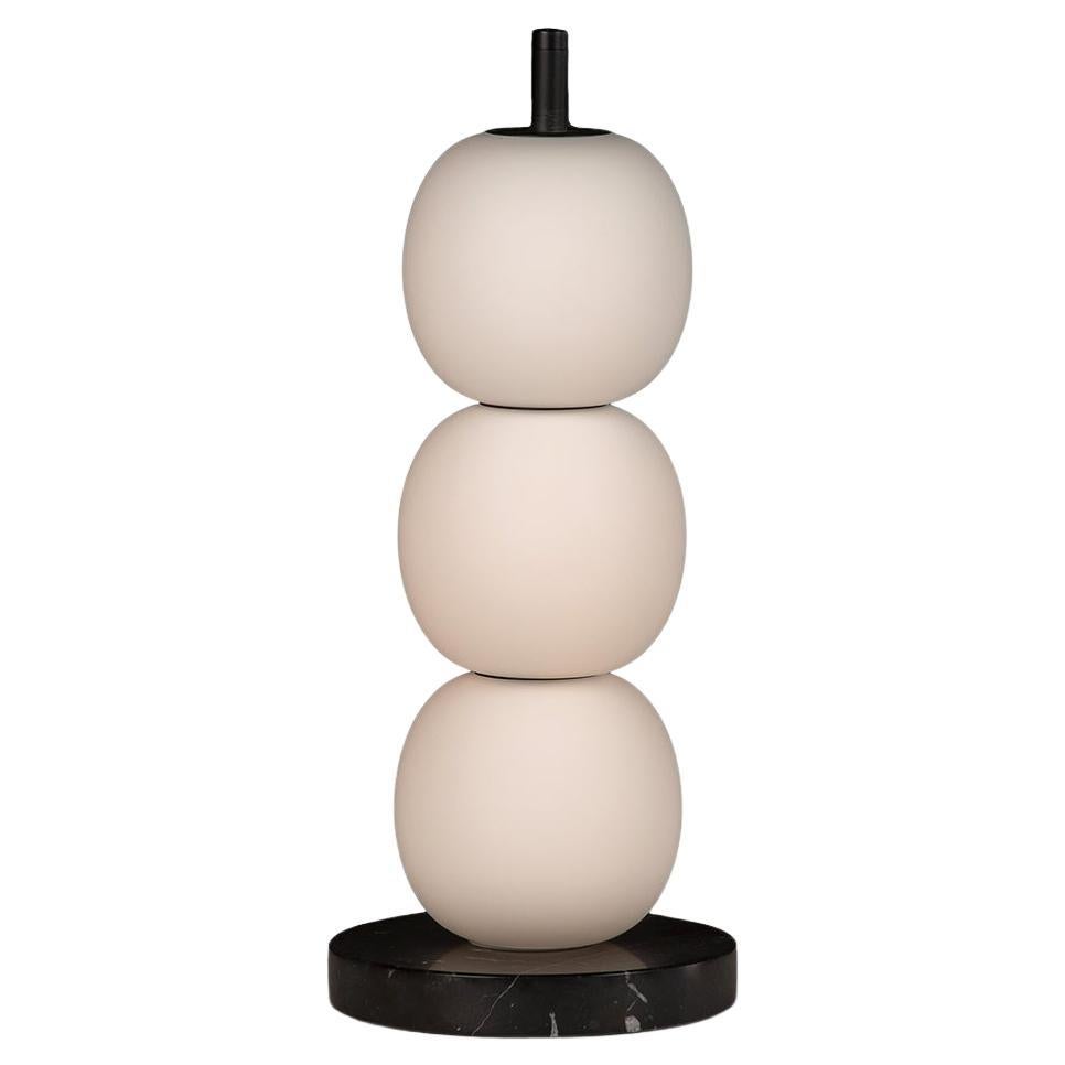 Table lamp 'Mainkai 3' by Man of Parts 
Signed by Sebastian Herkner

Opaque glass blown globes with powder coated stem
Stone base: Nero Marquina Marble, Travertine or Verde Alpi
Model shown: 3 globes, Verde Alpi (green marble)

Dimensions: 
H. 42.5