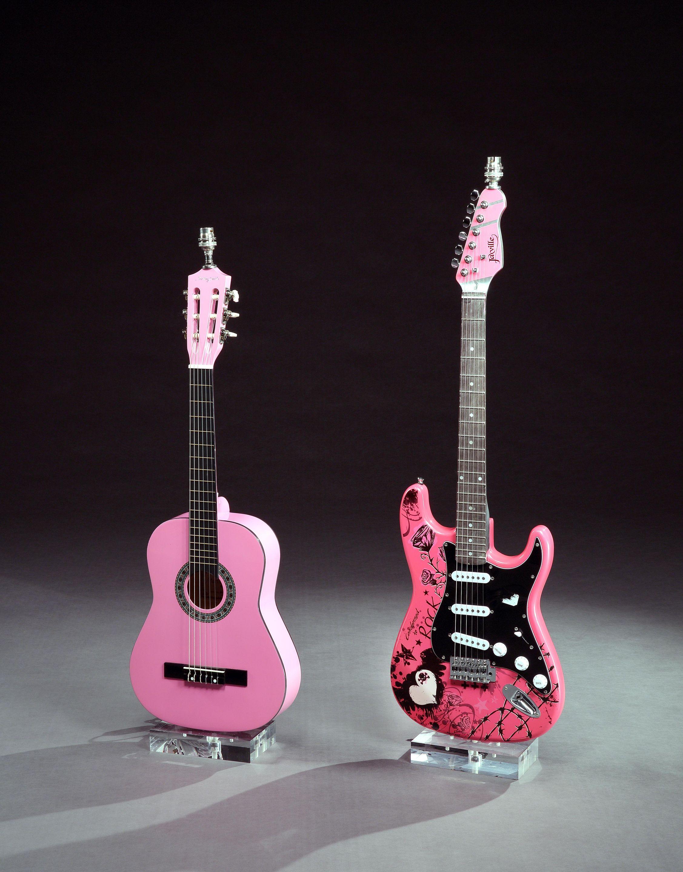 Bohème Lampe de bureau Martin Smith, Guitar Classical Acoustic Guitar, Pink Rock and Roll en vente