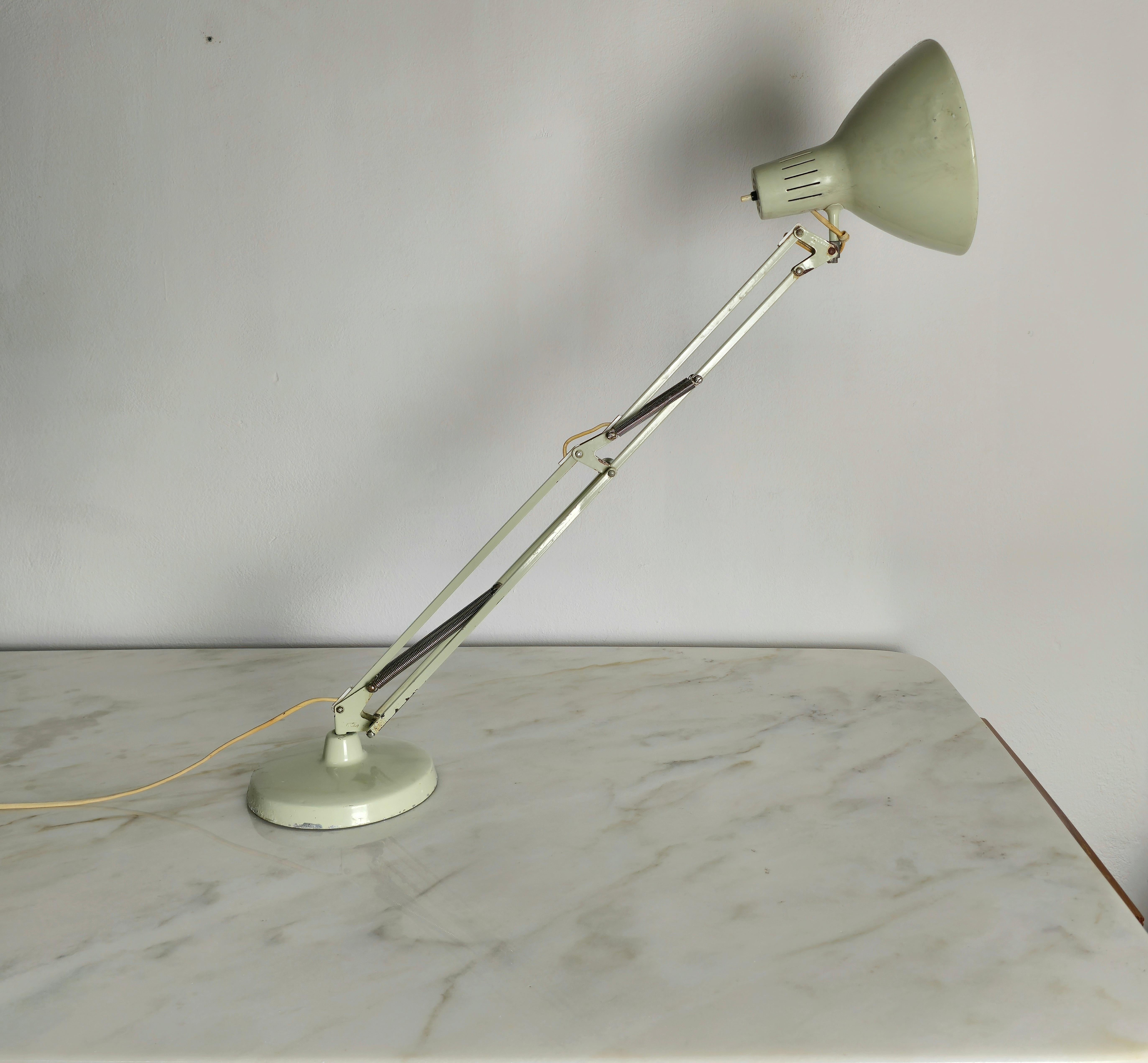 Table Lamp Metal Aluminum Jac Jacobsen for Luxo Midcentury Norwegian Design 1950 For Sale 2