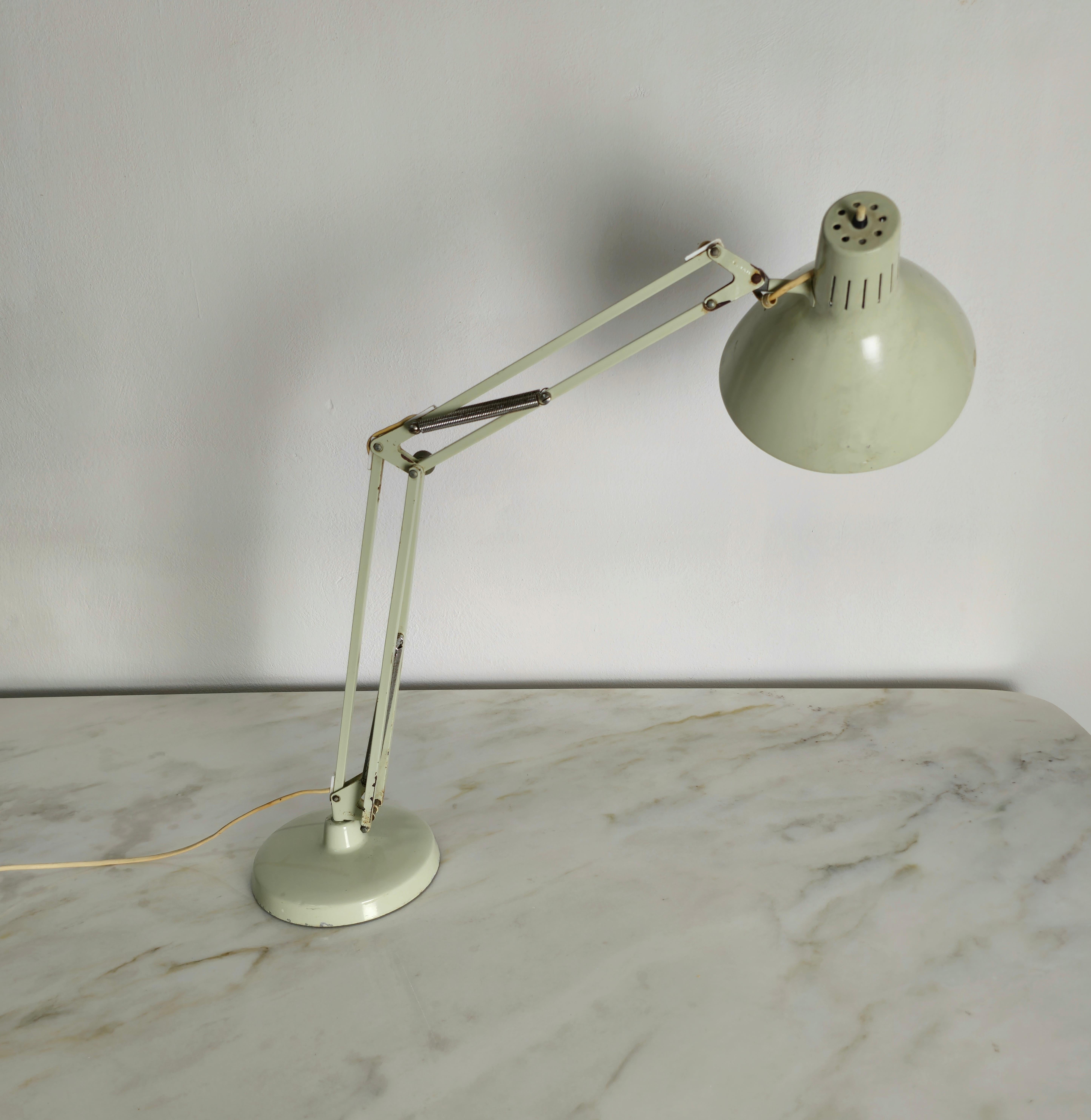 Table Lamp Metal Aluminum Jac Jacobsen for Luxo Midcentury Norwegian Design 1950 For Sale 4