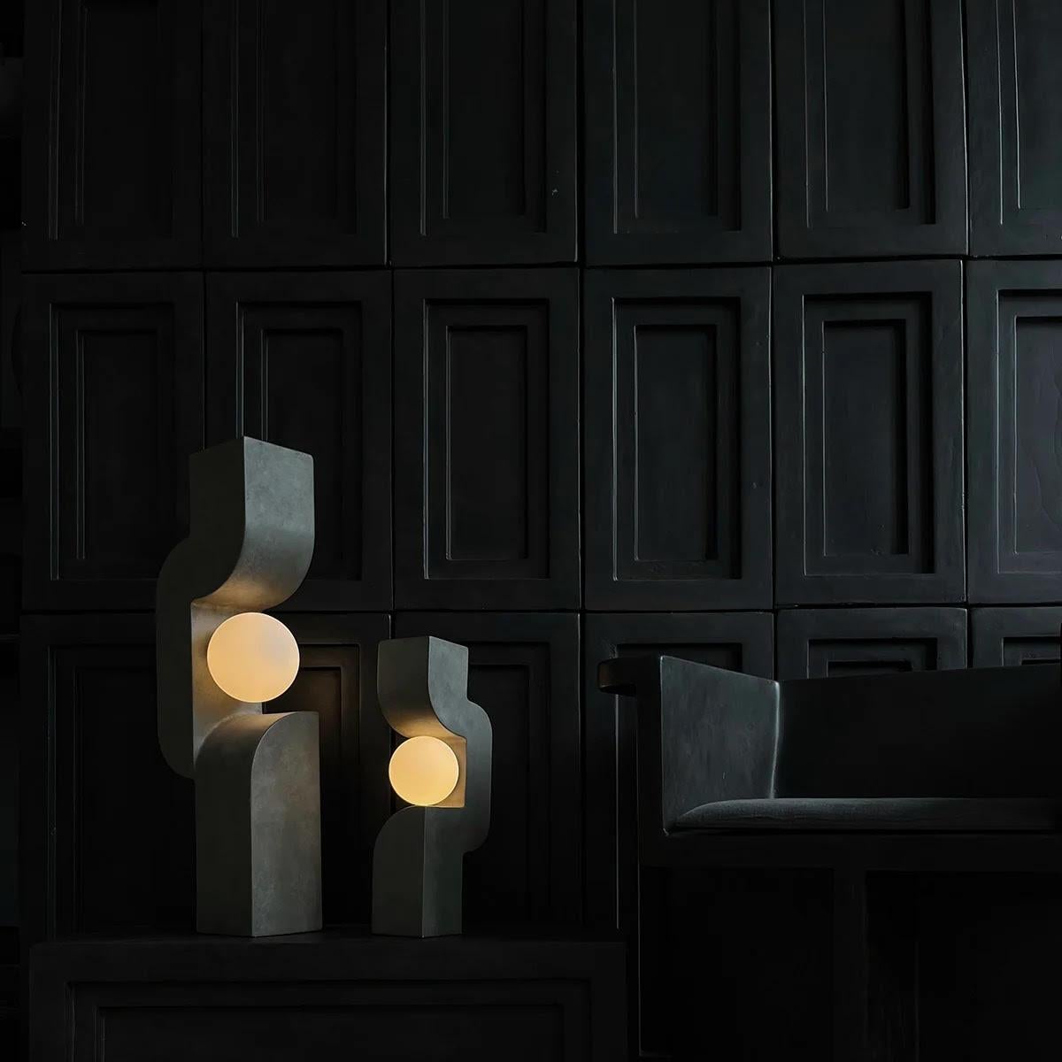 Lampe de table, Mini Modèle - Gris foncé, Céramique, Contemporary Work. en vente 6
