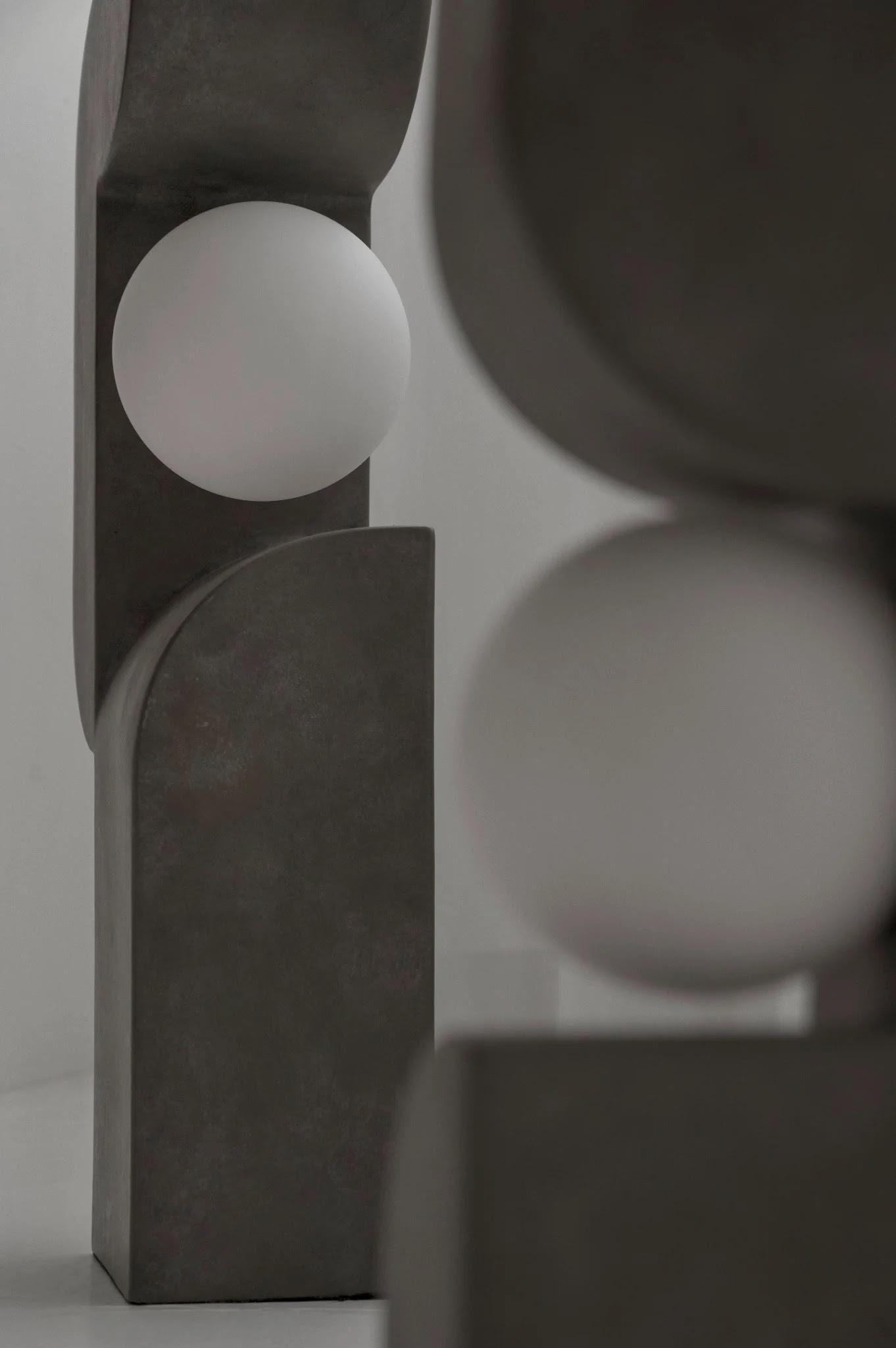 Lampe de table, Mini Modèle - Gris foncé, Céramique, Contemporary Work. en vente 7