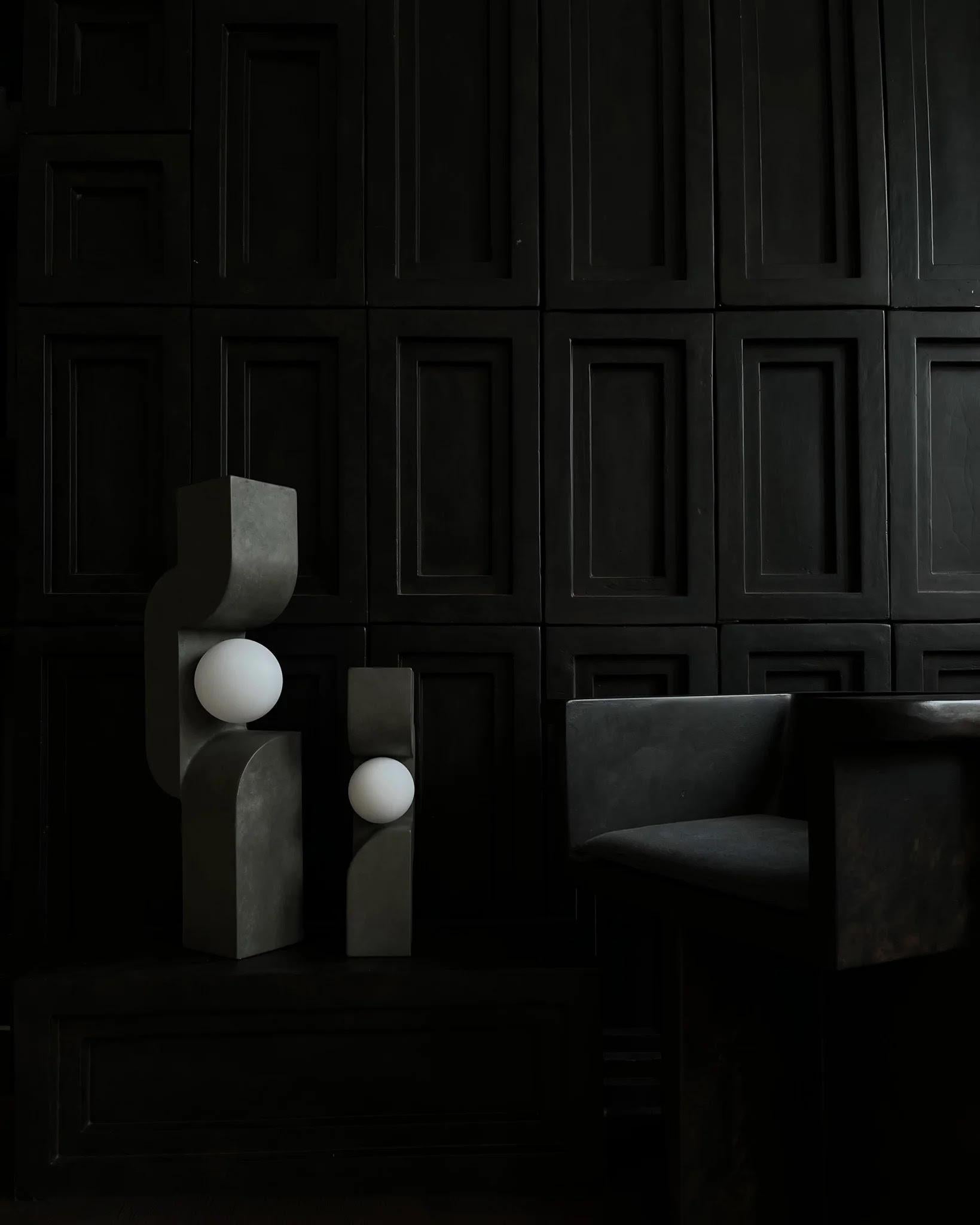 Lampe de table, Mini Modèle - Gris foncé, Céramique, Contemporary Work. en vente 8