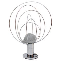 Lampada da tavolo Barnabas Silver di Angelo Brotto per Fase. Italia, anni '70.