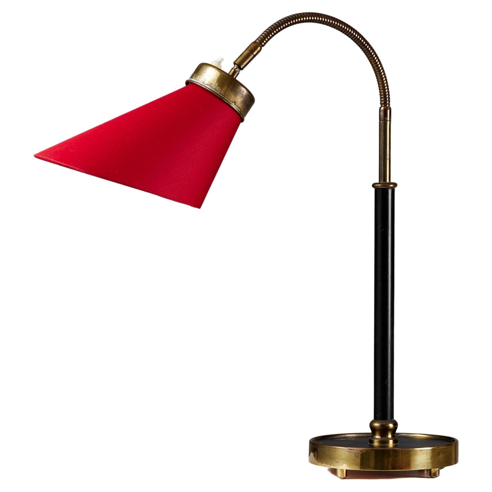 Table lamp model 2434 designed by Josef Frank for Svenskt Tenn, Sweden, 1939 Red For Sale