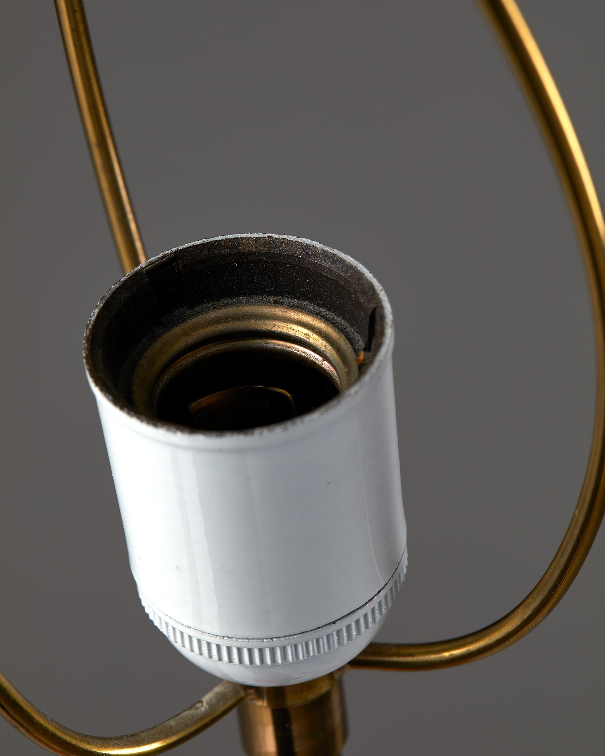 Brass Table Lamp Model 2466 Designed by Josef Frank for Svenskt Tenn, Sweden, 1950s