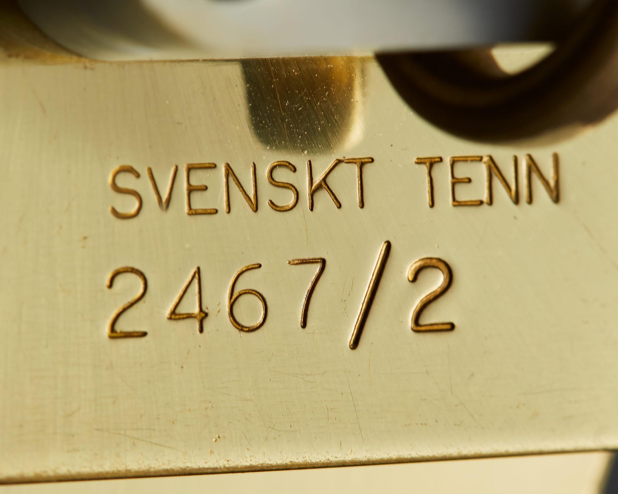 Brass Table Lamp Model 2467/2 Designed by Josef Frank for Svenskt Tenn, Sweden, 1938