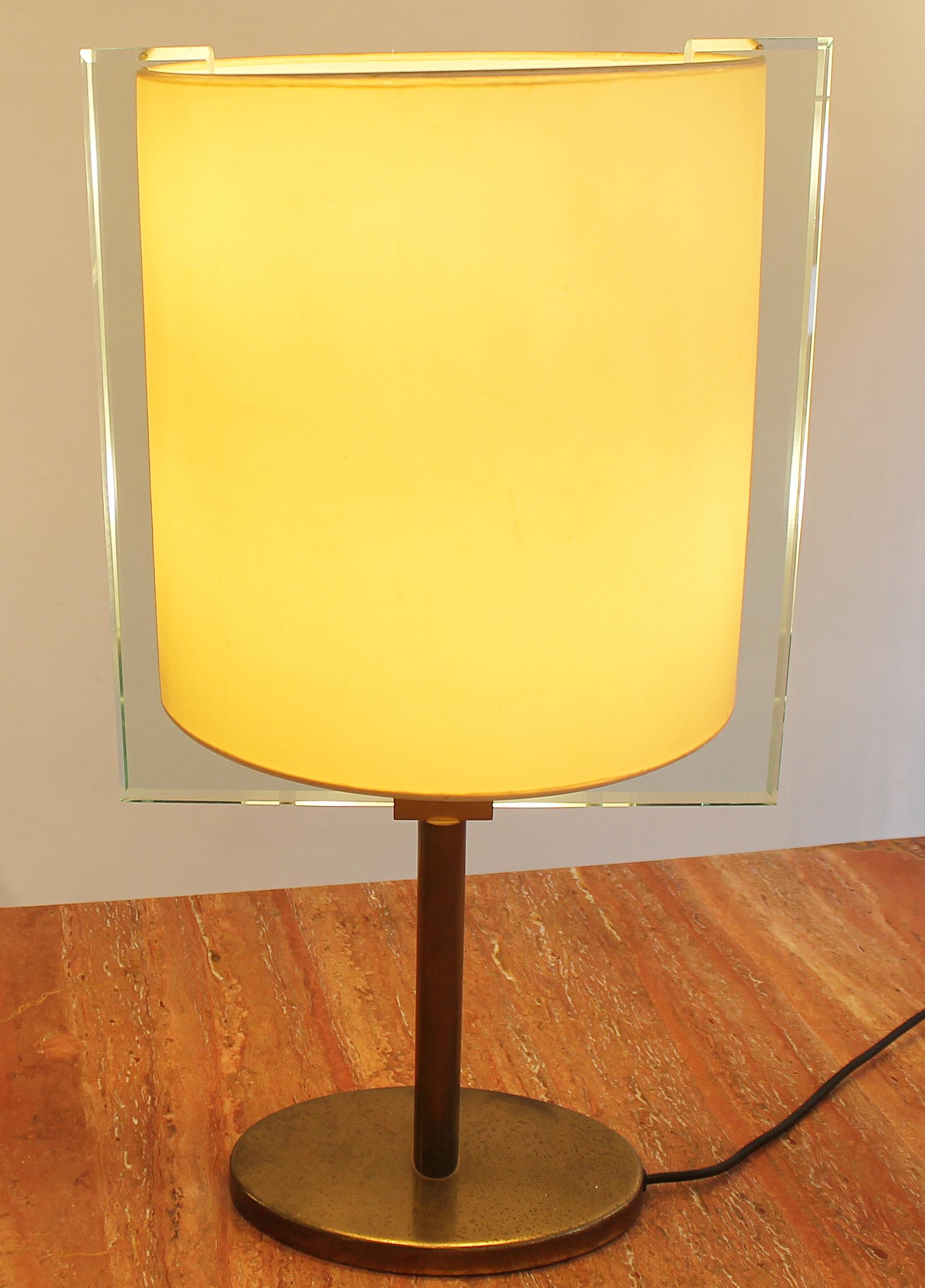 Glass Table Lamp Model 2833 by Nathalie Grenon for Fontana Arte, 1990s