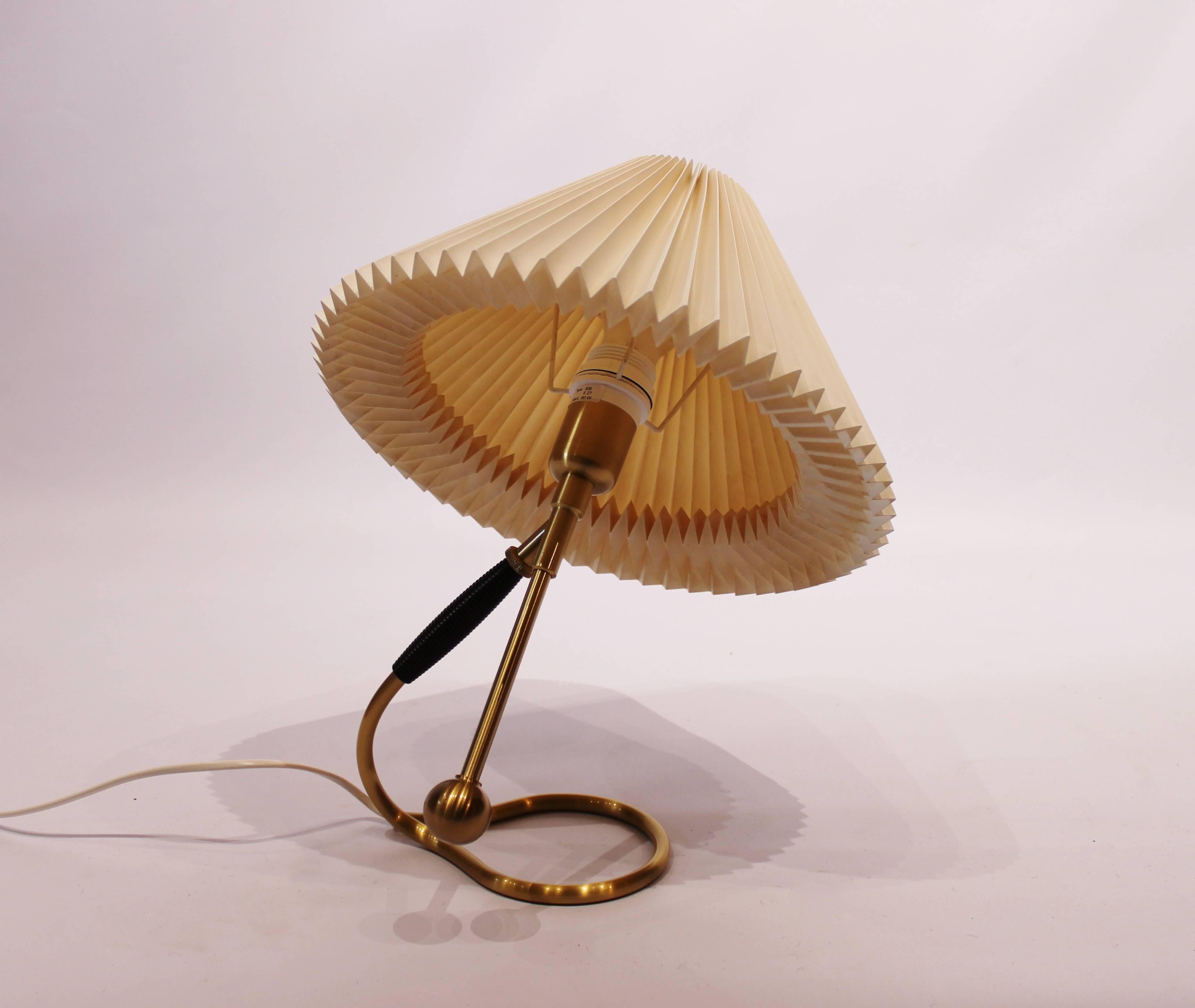 Danish Table Lamp, Model 306, in Brass by Kaare Klint for Le Klint, 1960s