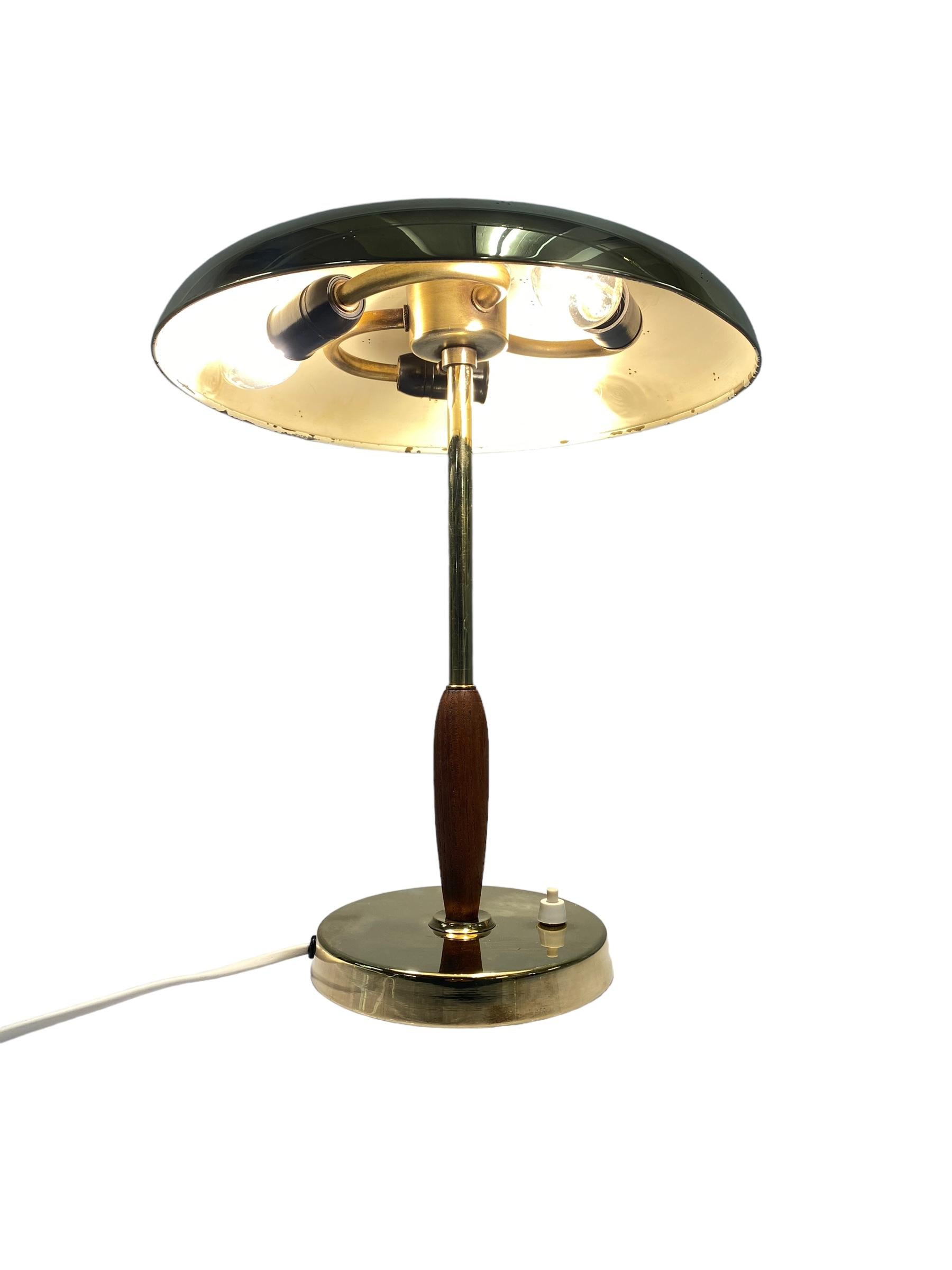 Teak Table Lamp Model. 407024, Pohjoismainen Sähkö Oy 1950s For Sale
